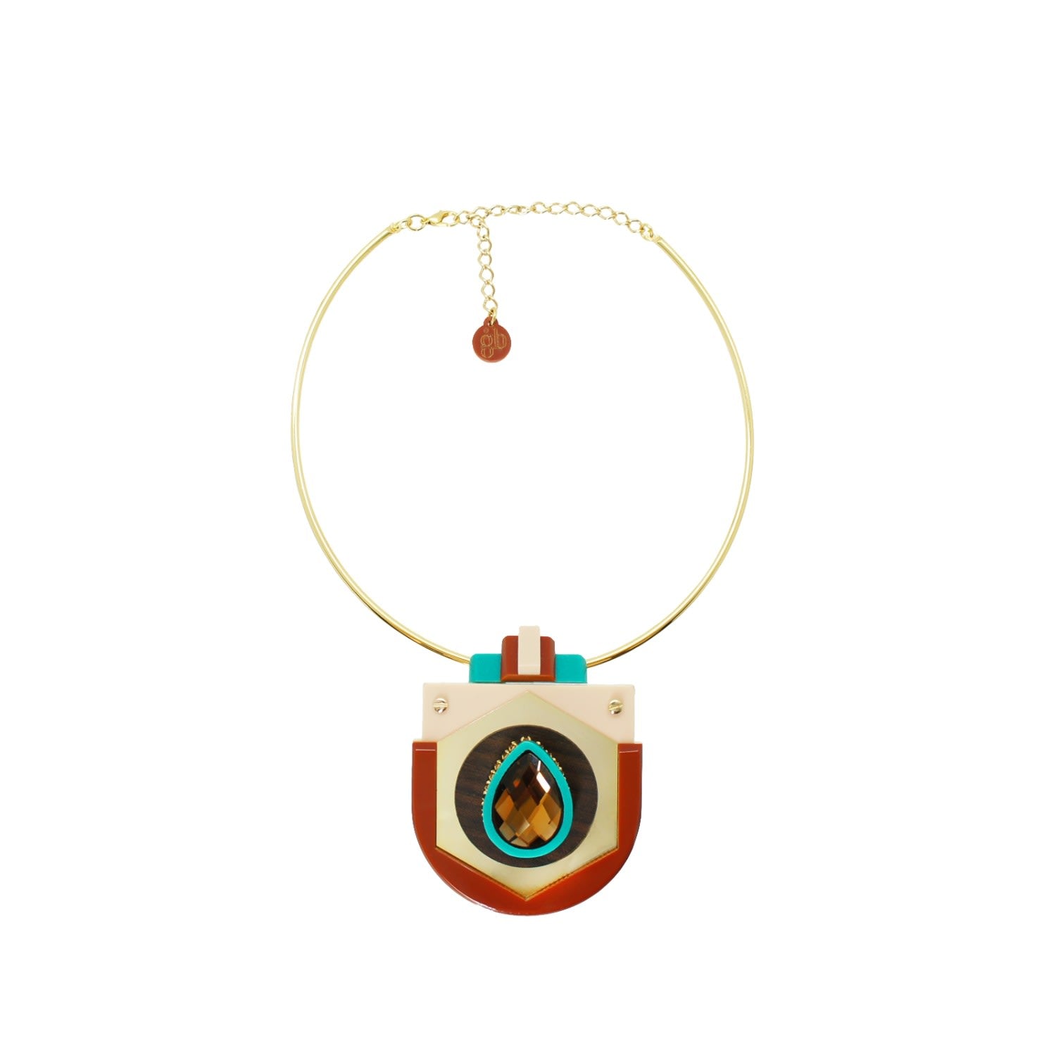 Acrylic Handmade Necklace Empire Cinnamon