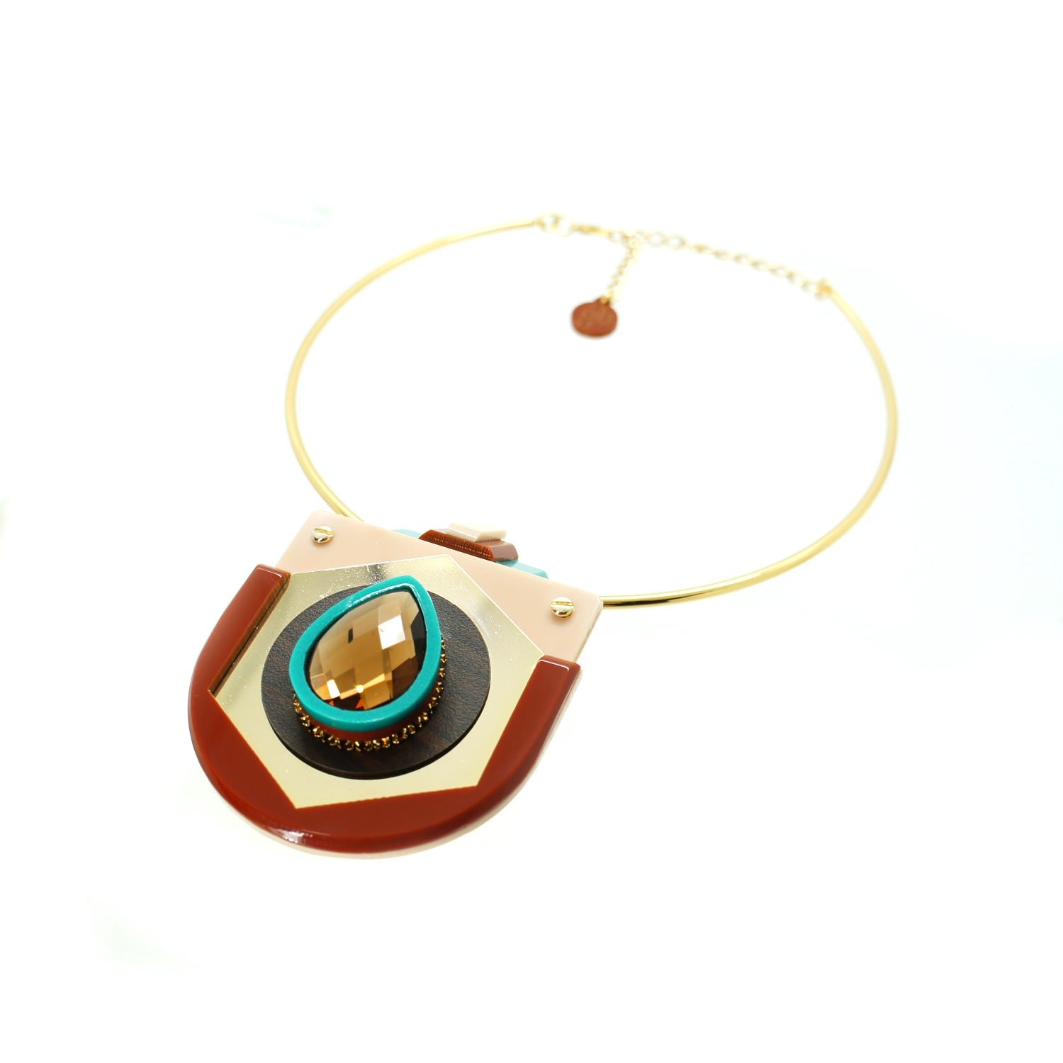 Acrylic Handmade Necklace Empire Cinnamon