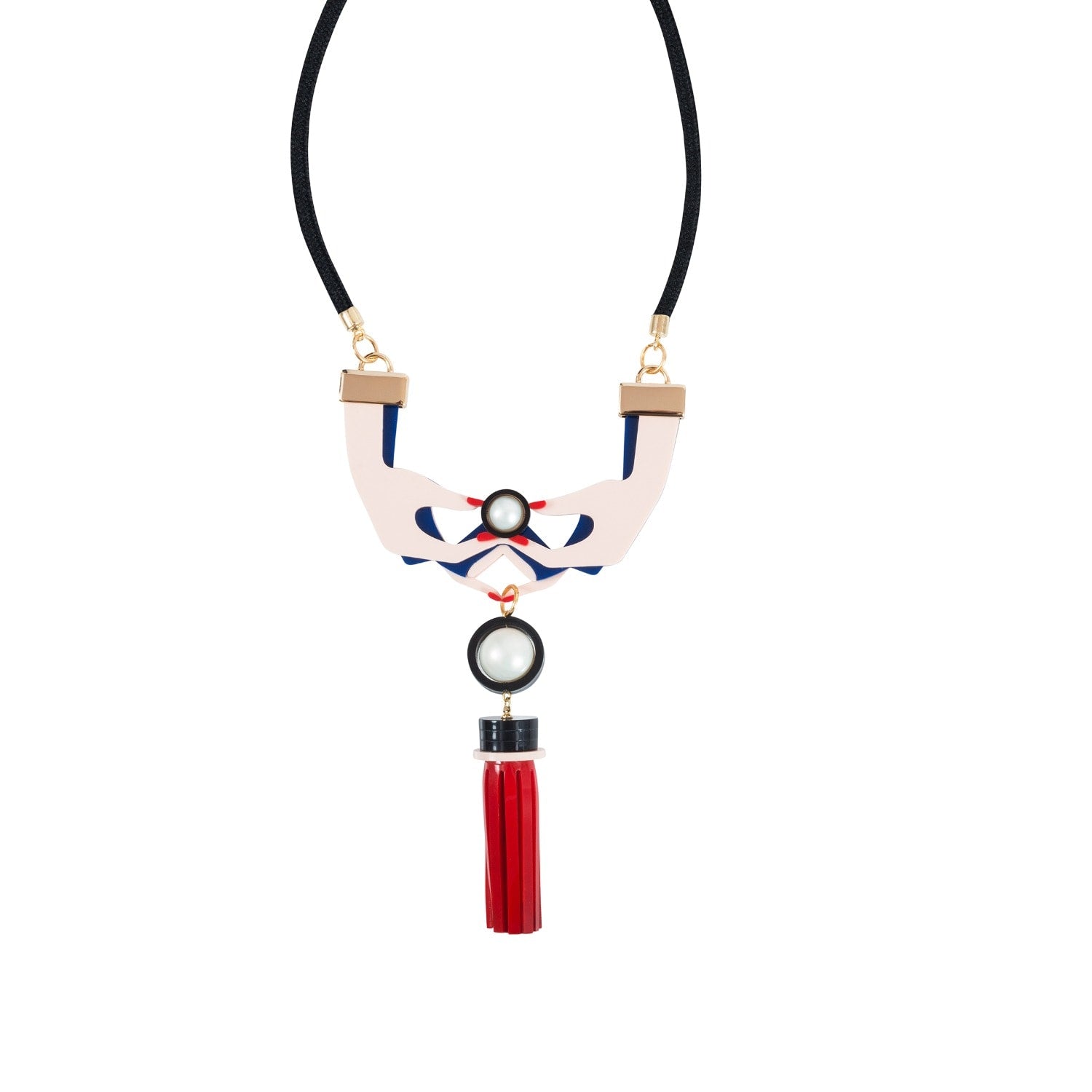 Acrylic Handmade Necklace Long Hands