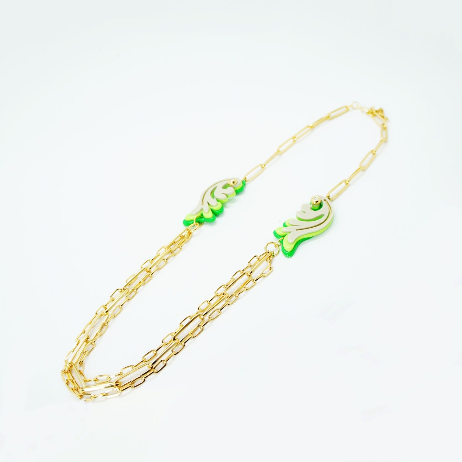 Acrylic Handmade Necklace Rosebush Clay