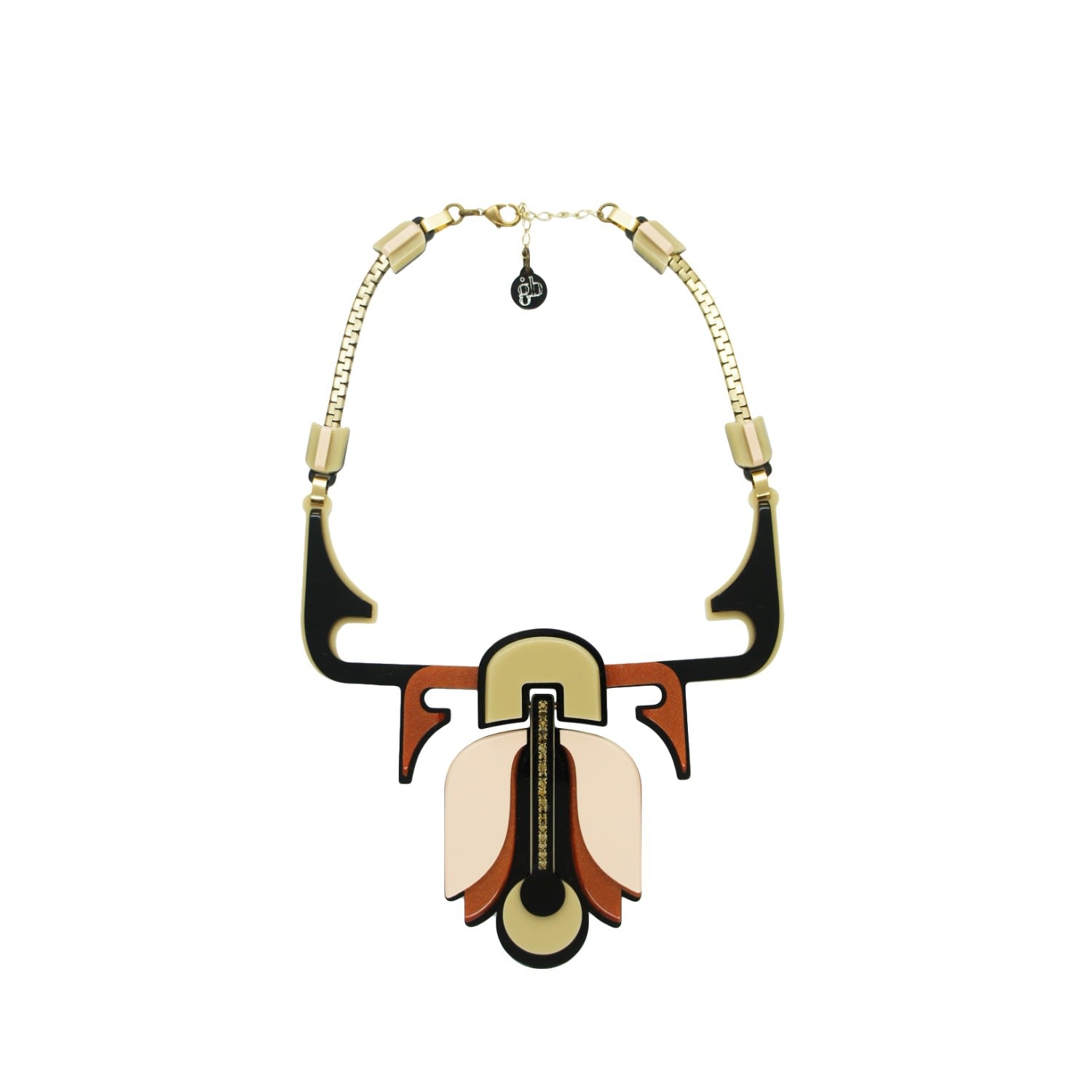 Acrylic Handmade Necklace Short Tulip Topaz