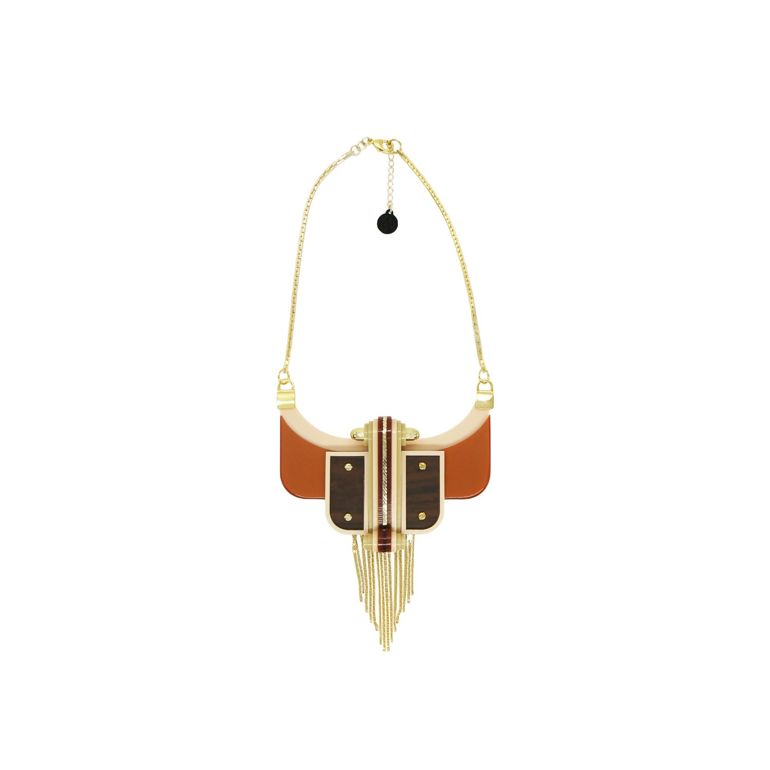 Acrylic Handmade Necklace Soure Topaz