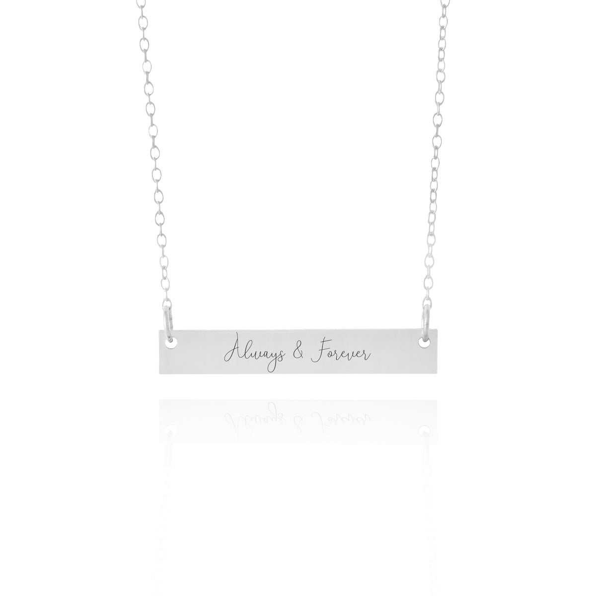 Personalized Handwriting Bar Necklace