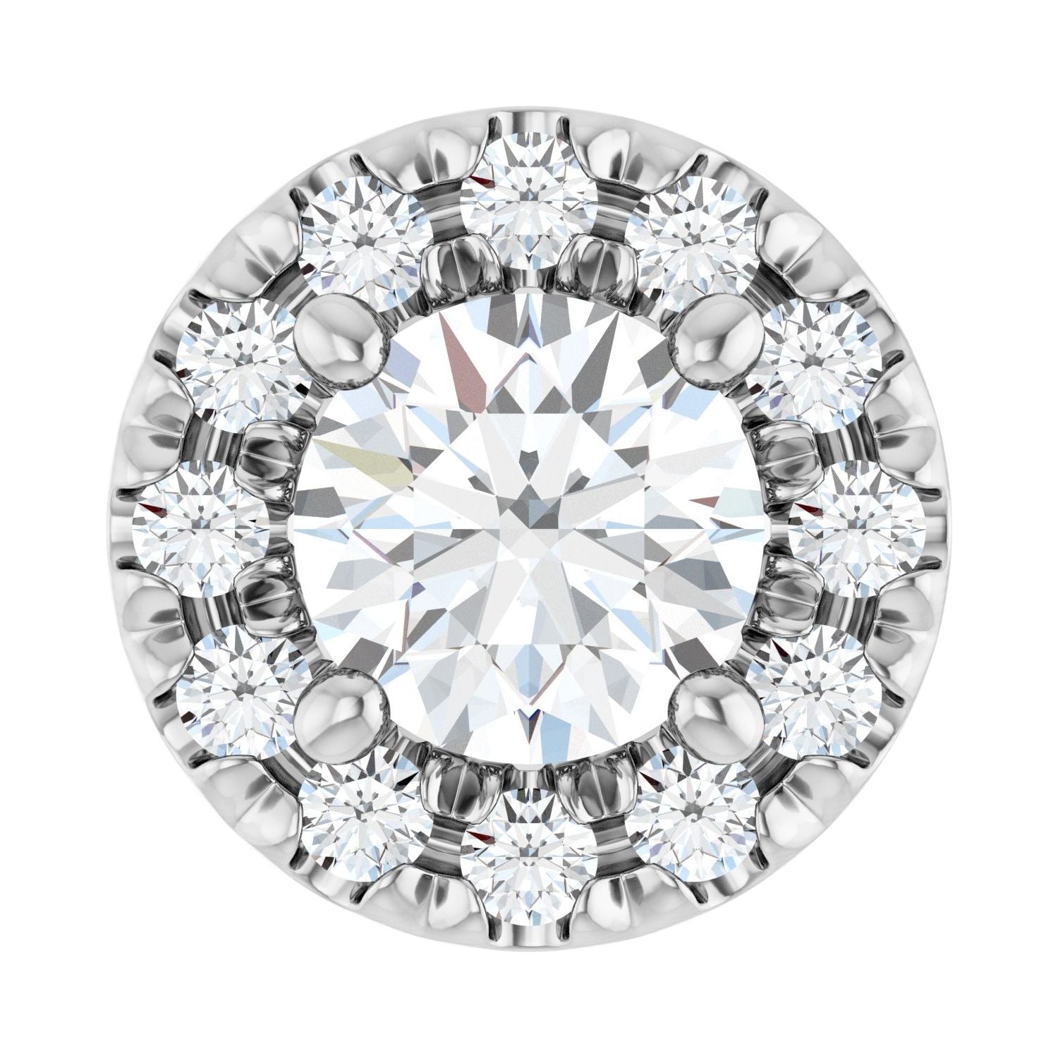 14k White Gold 1/3ct Lab Grown Diamond Pendant