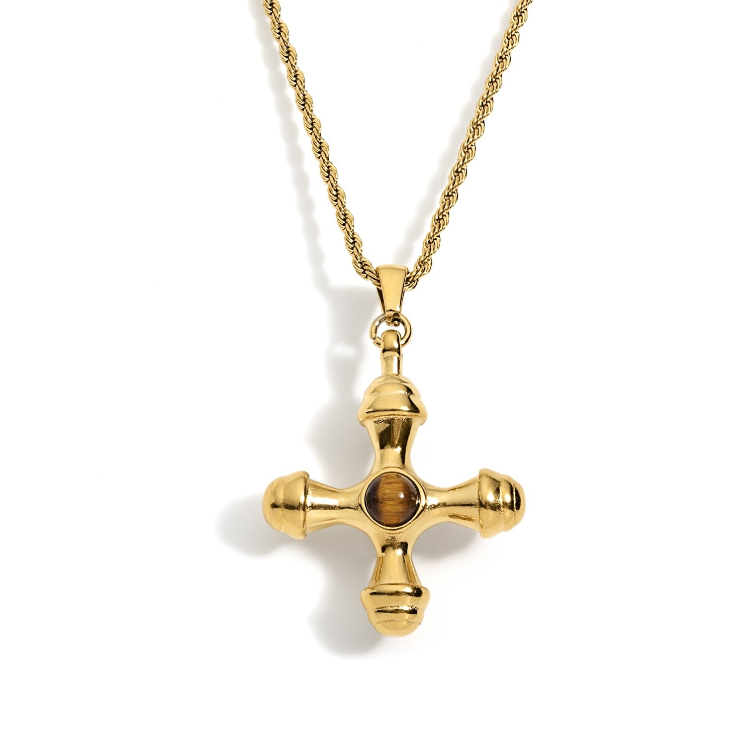Adalena Vintage Cross Pendant Necklace