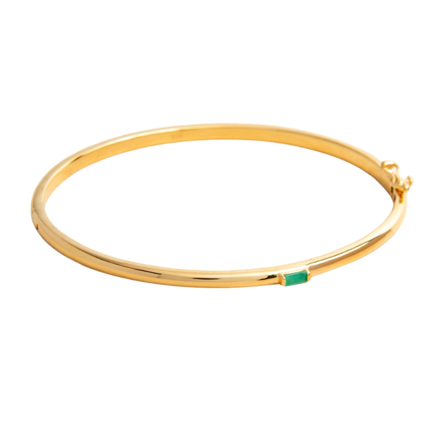 Adela Emerald Gemstone Bangle