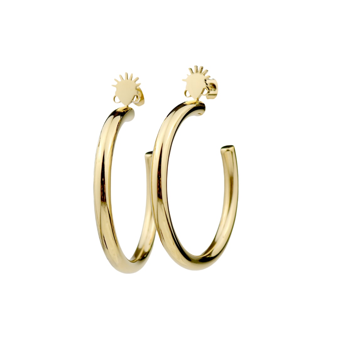 Adesewa Hoop Earrings In Gold