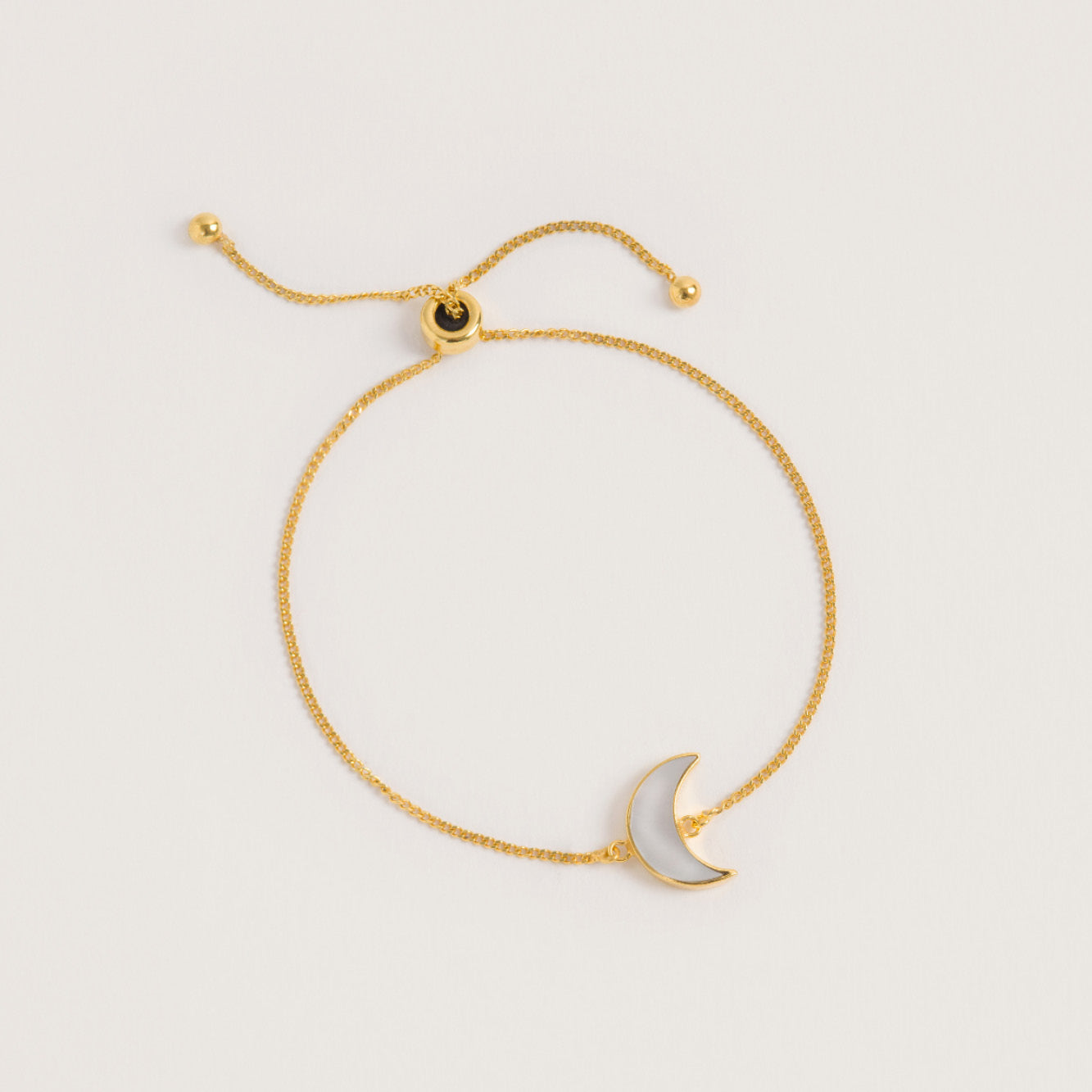 Adjustable Gold Moon Bracelet