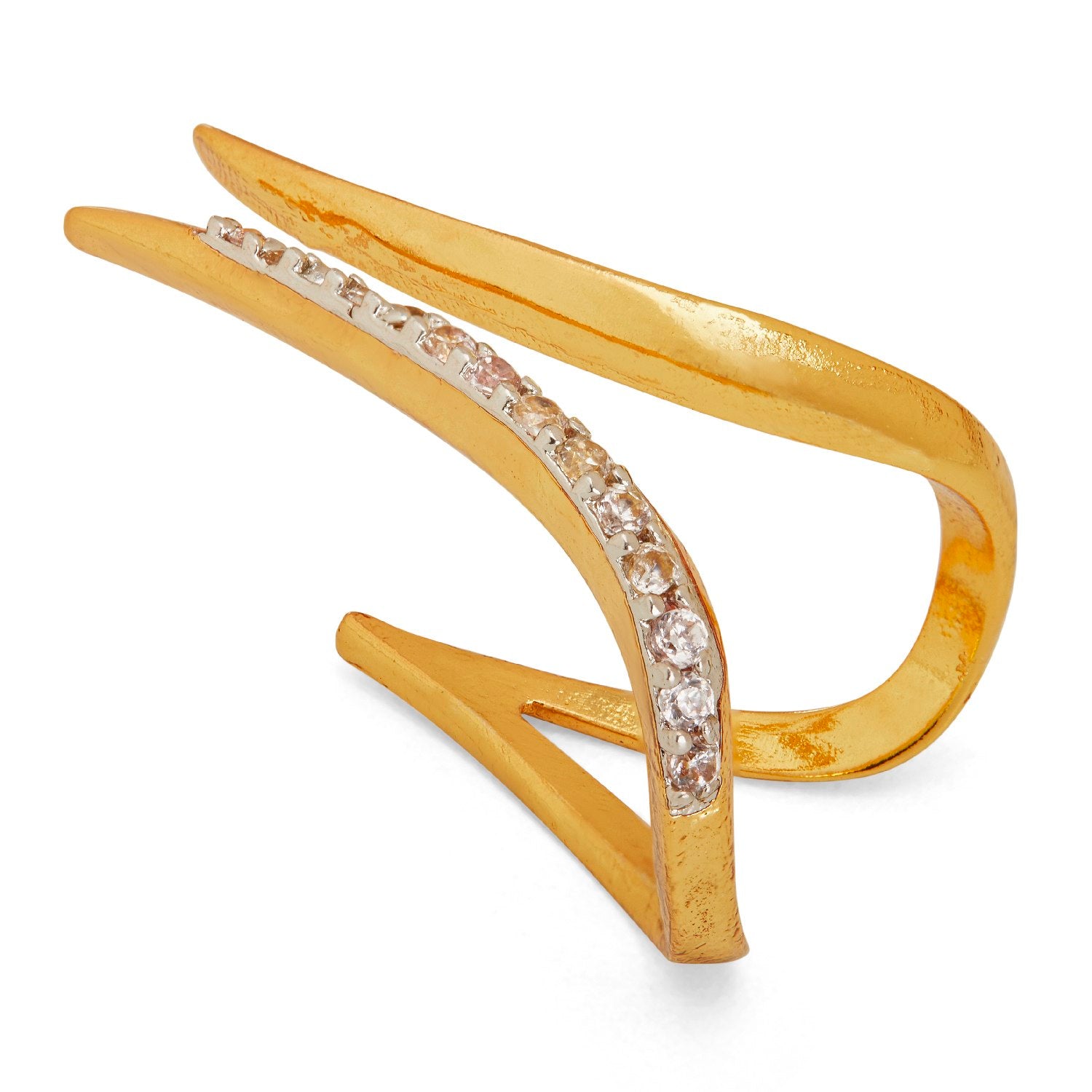 Adjustable Gold Sinna Ring With Zirconia