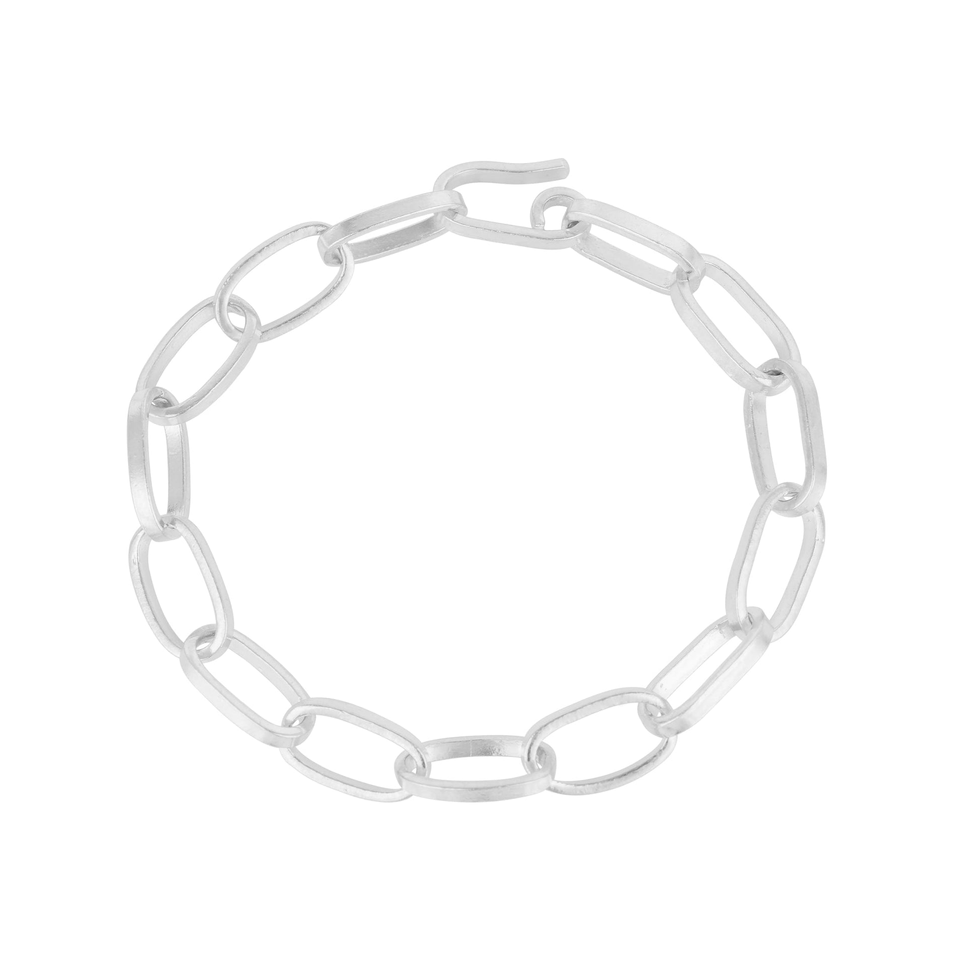 Adjustable Large Silver Chain Bracelet