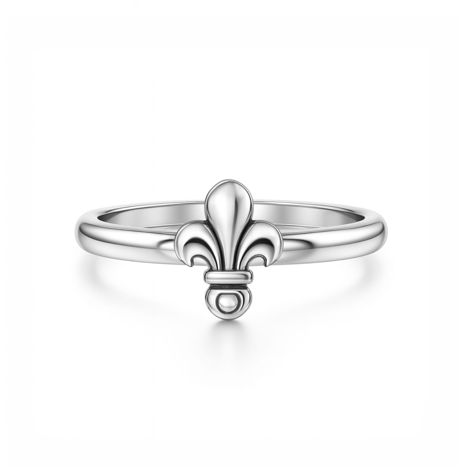 Adjustable Ring With Florence Lily In Sterling Silver - Unaloe Handmade Italian Jewelry