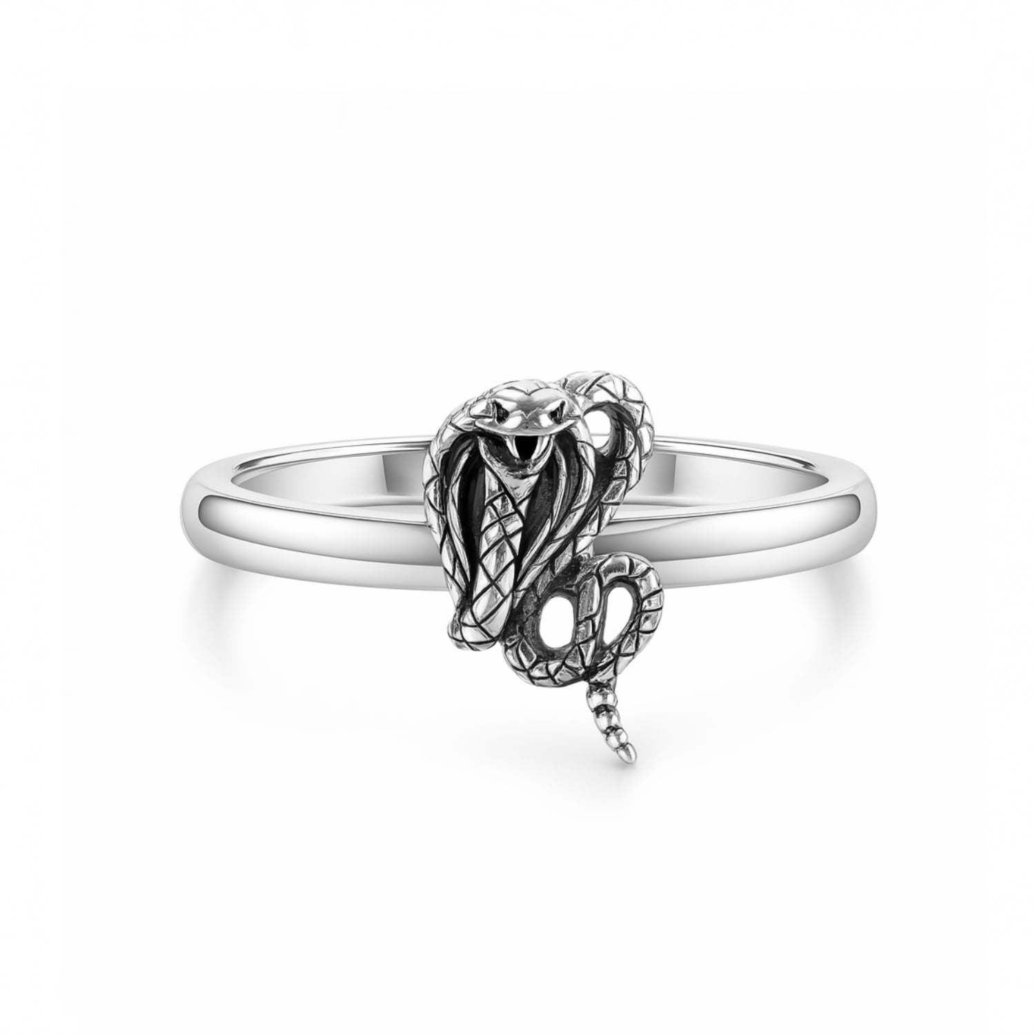 Adjustable Snake Ring In Sterling Silver - Unaloe Handmade Italian Jewelry