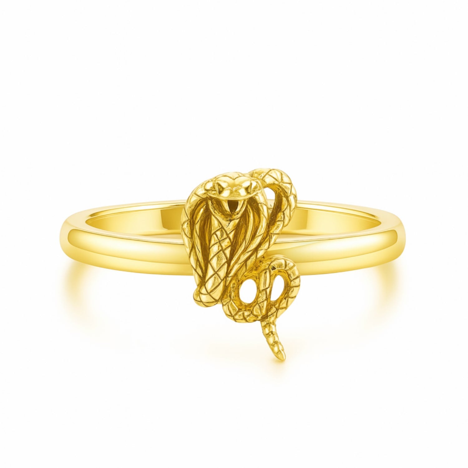Adjustable Snake Ring In Sterling Silver With Gold Plated - Unaloe Handmade Italian Jewelry