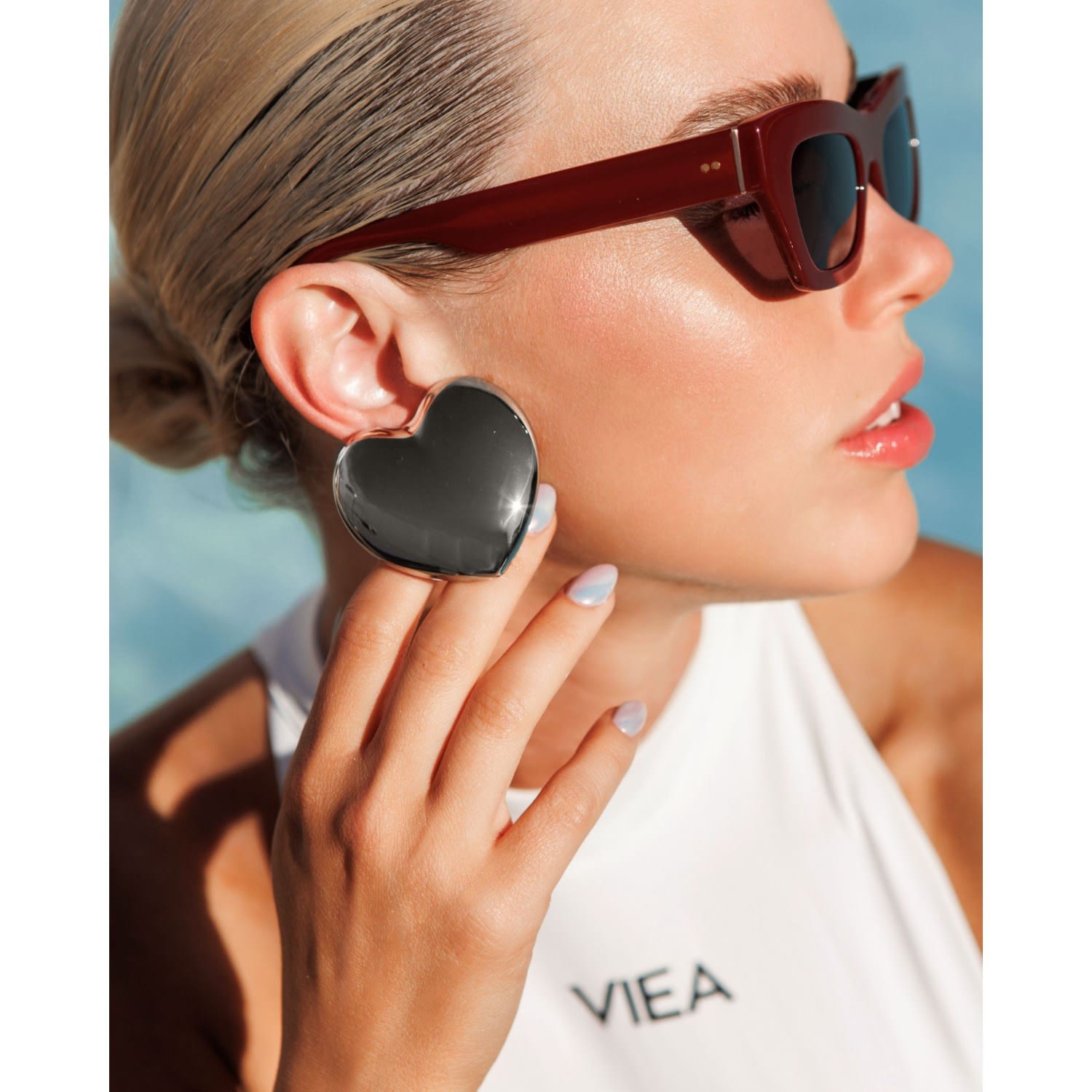 Adora Statement Heart Shaped Earrings