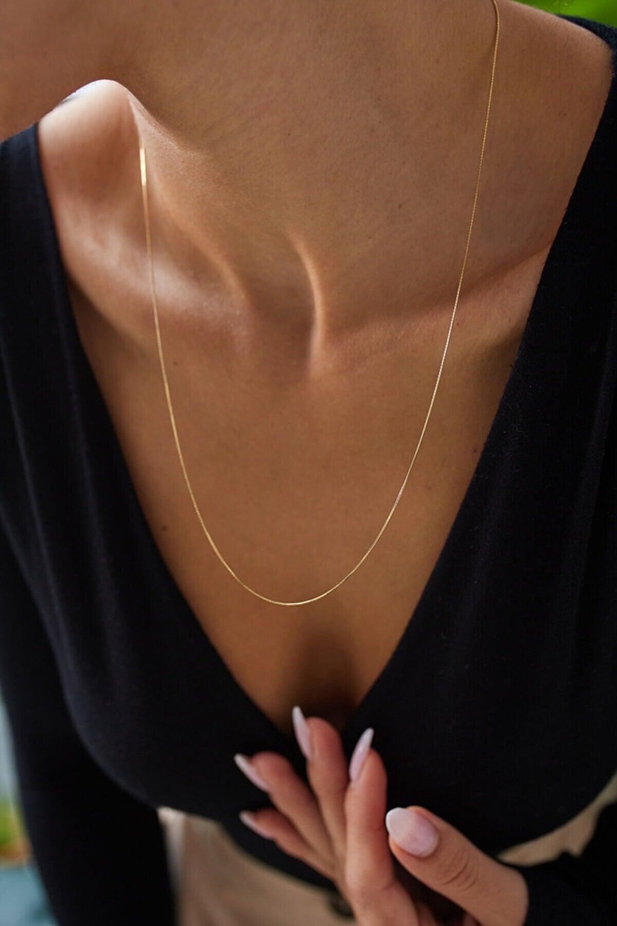 Italian Fine Sterling Silver Chain - Gold