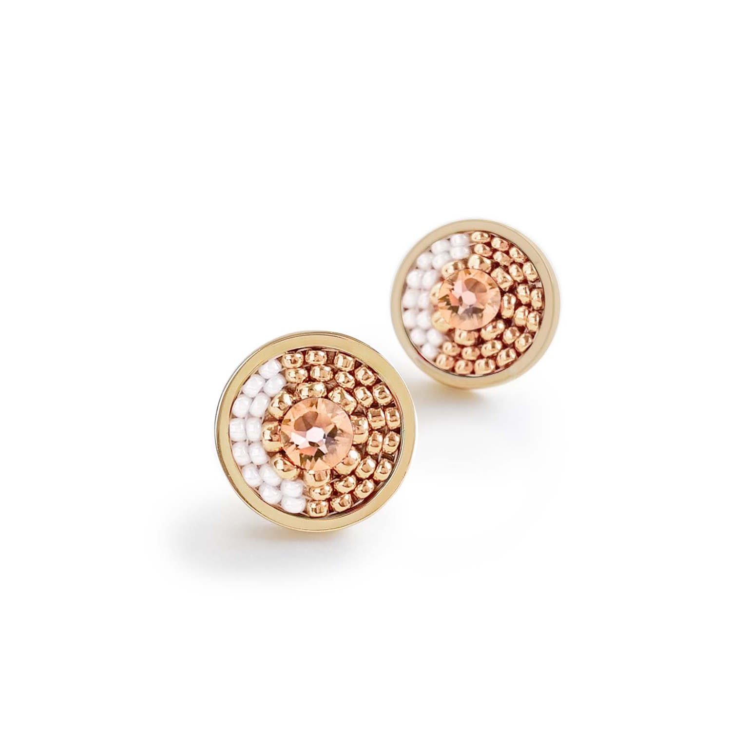 Infinity Stud Earrings - Shell