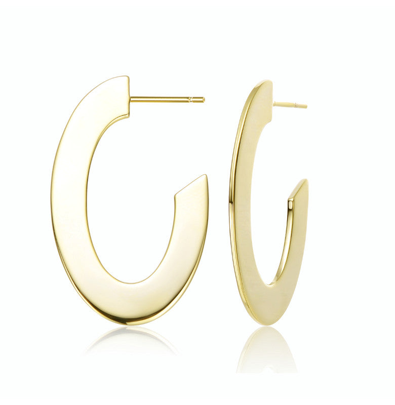 14k Gold Plated Open Hoop