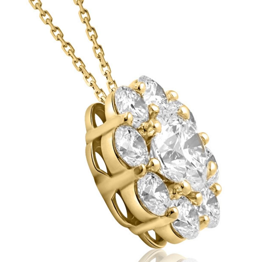 1 Ct Diamond Pendant 10k Yellow Gold Necklace