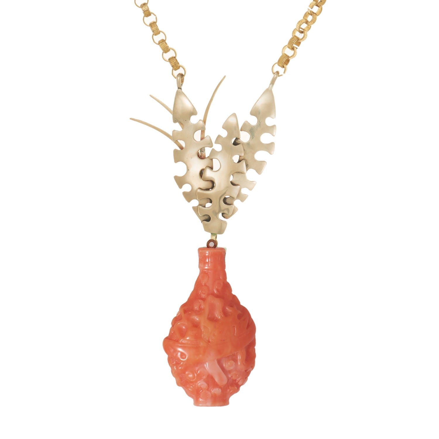 Vase Pendant In Coral
