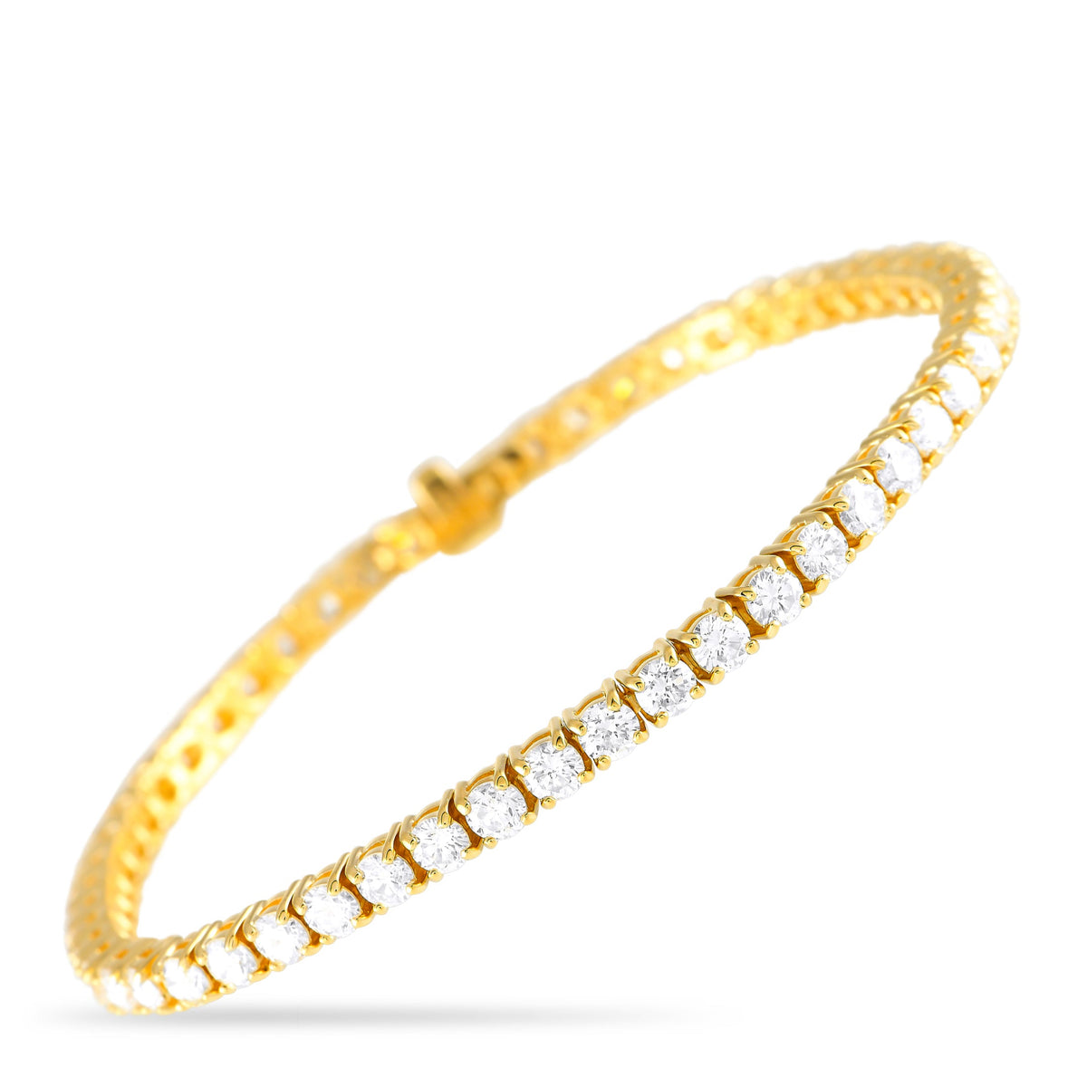 LB Exclusive 18K Yellow Gold 6.63ct Diamond Tennis Bracelet MF15-122624
