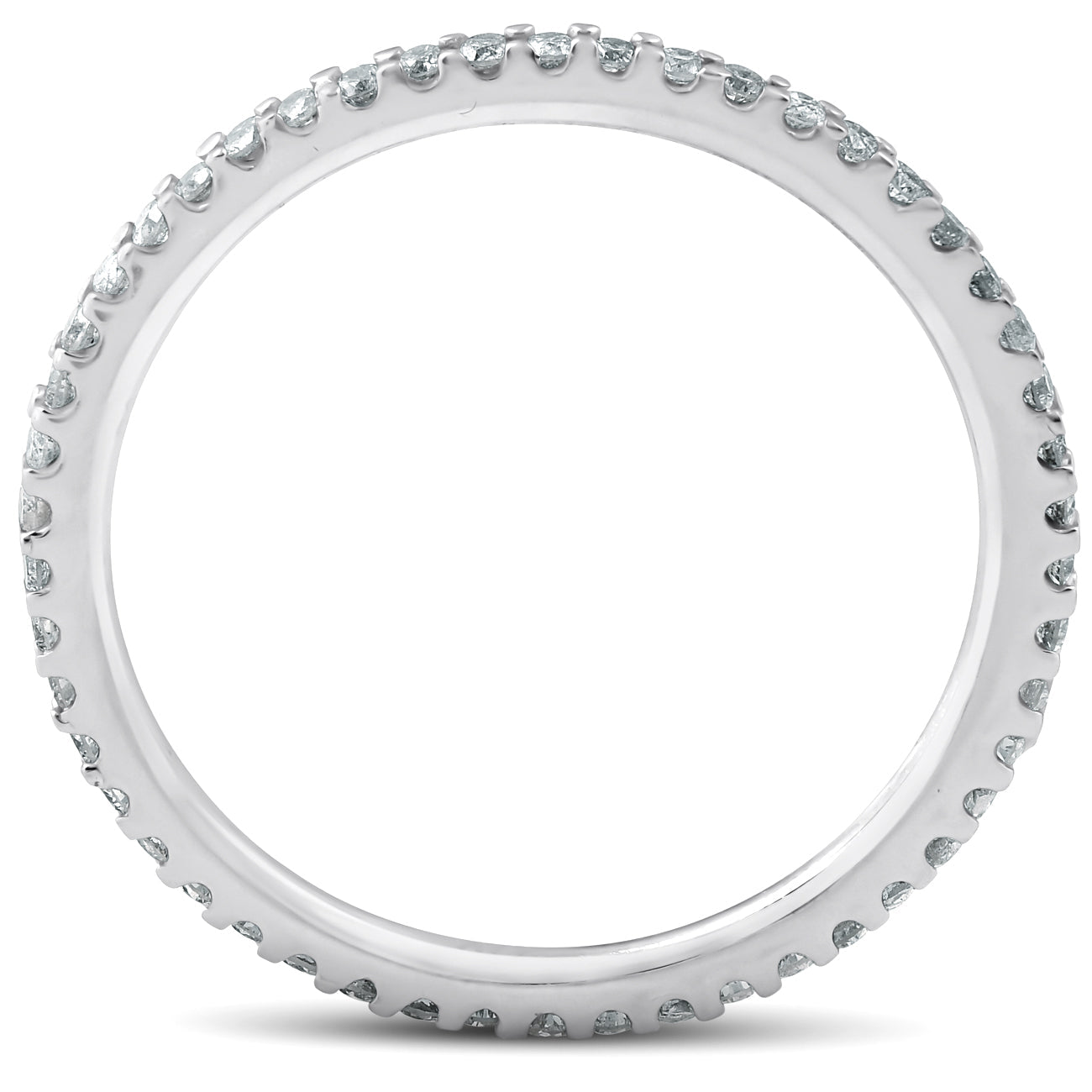 3/8ct Diamond Eternity Ring 14k White Gold Womens Stackable Wedding Band