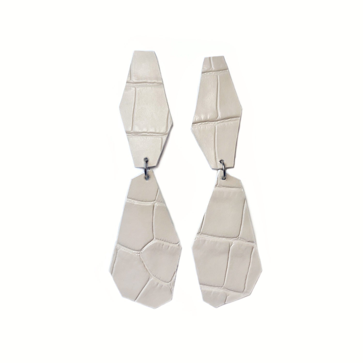 Geometric Goddess Earrings Ivory
