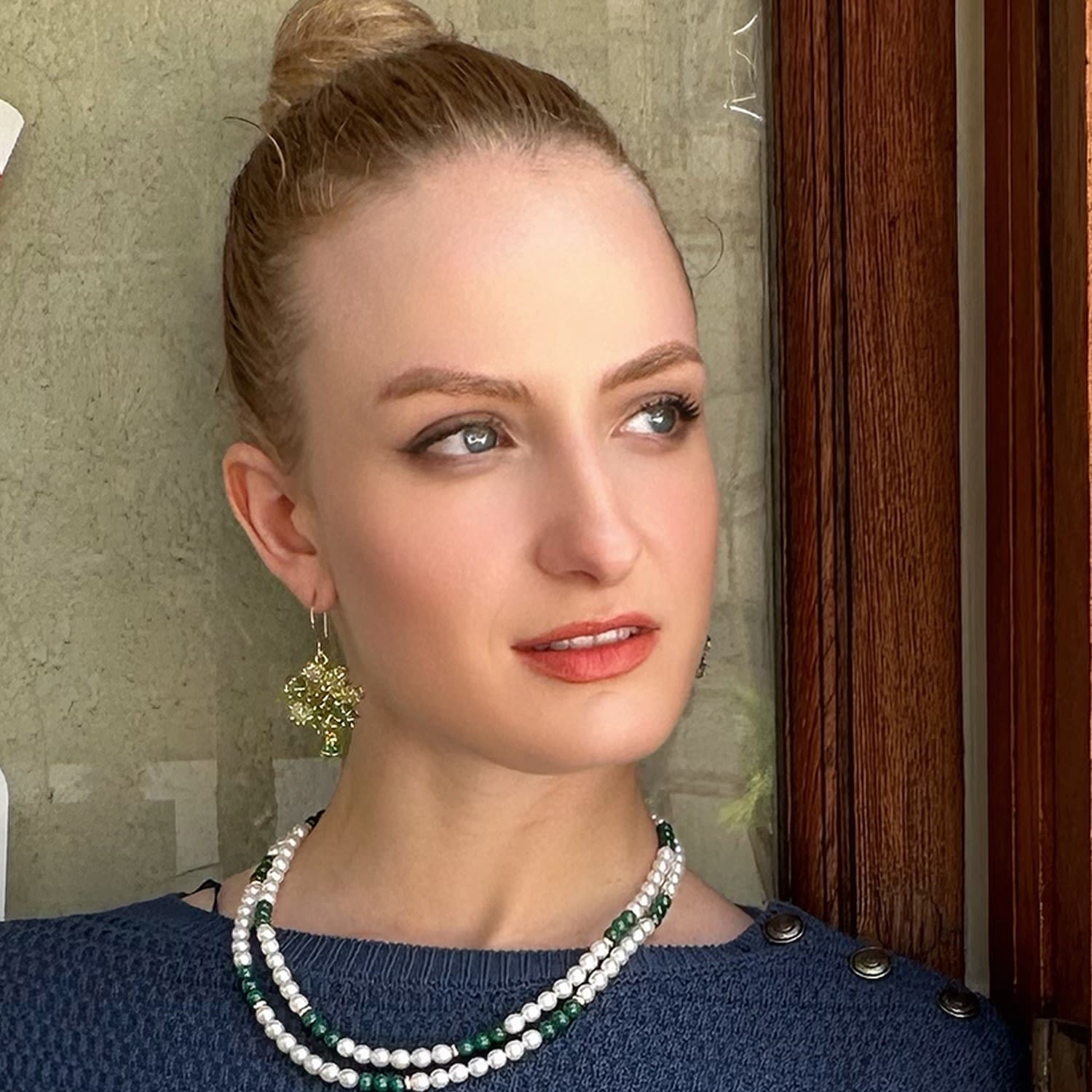 Bohemian Style Green Agate Earrings