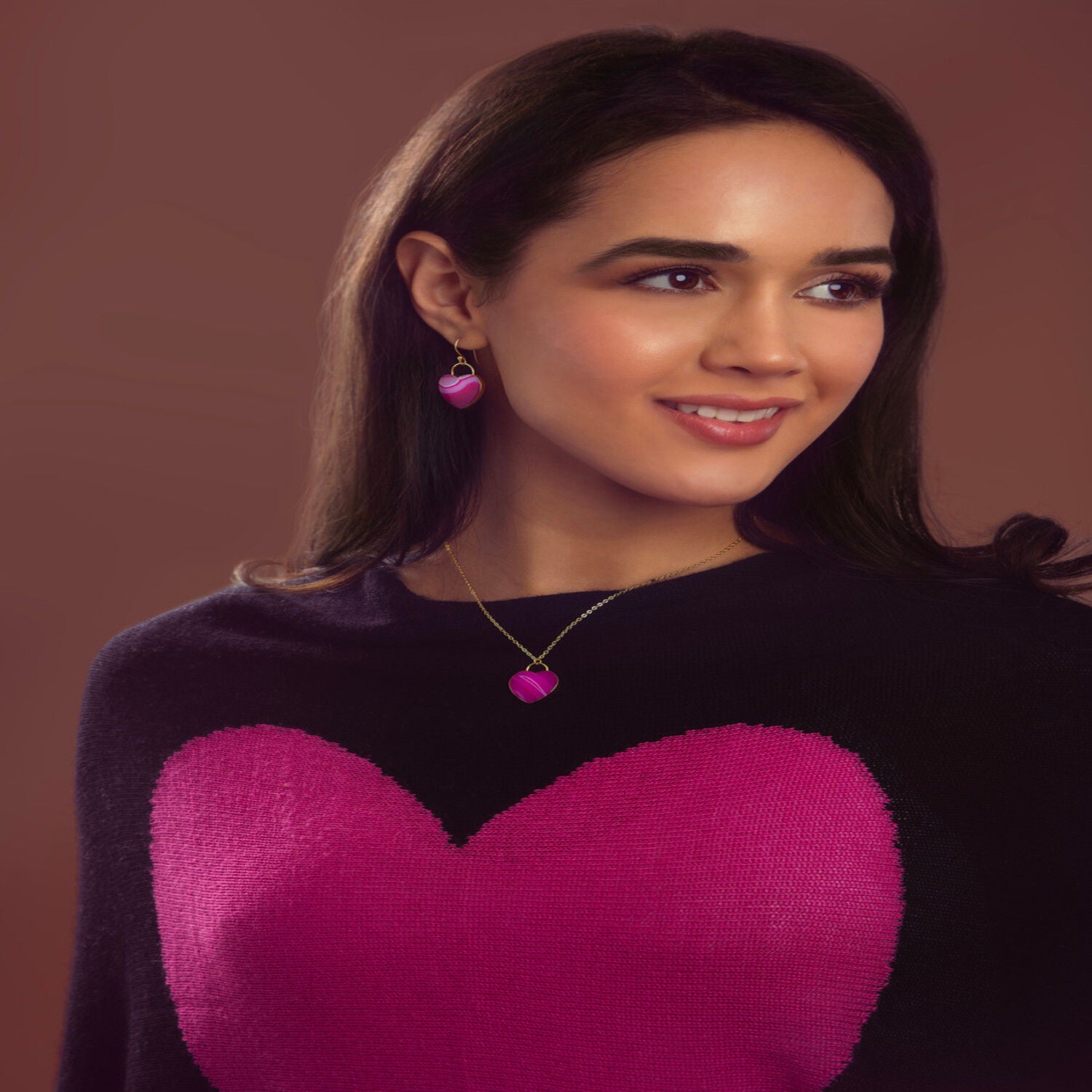 Agate Heart Necklace