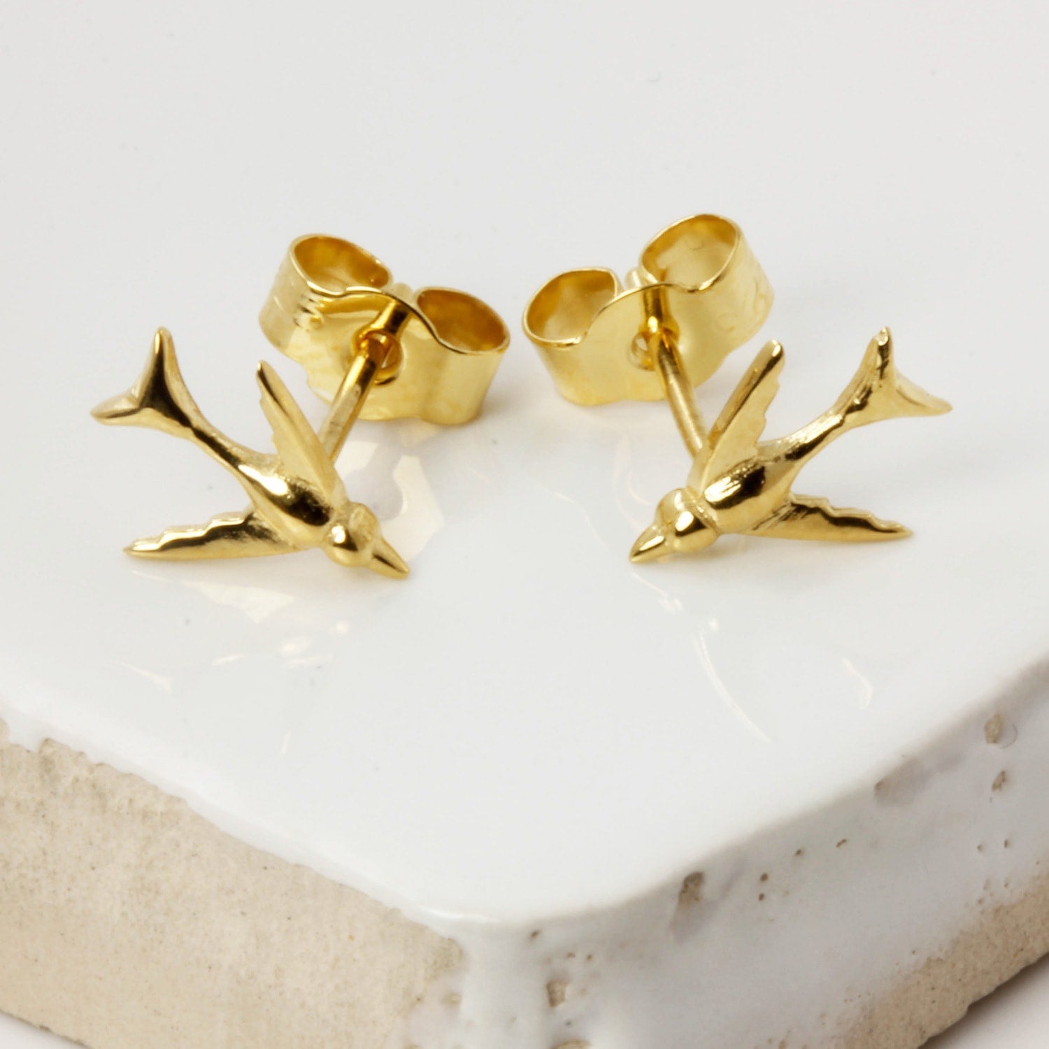 Swallow Earrings Gold