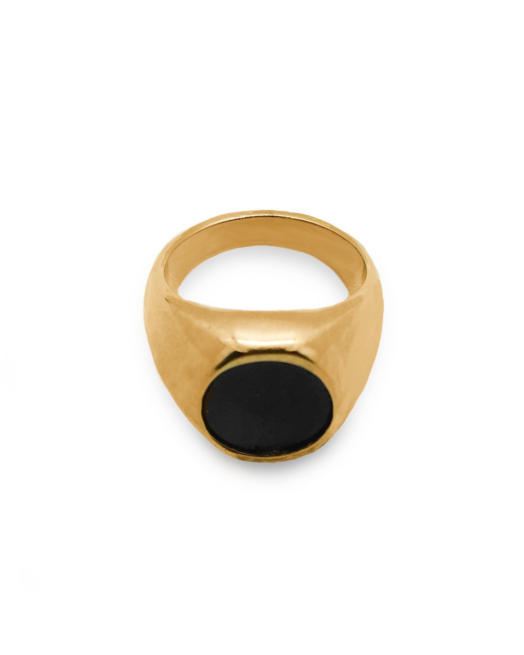 Caro Oval Black Shell Ring
