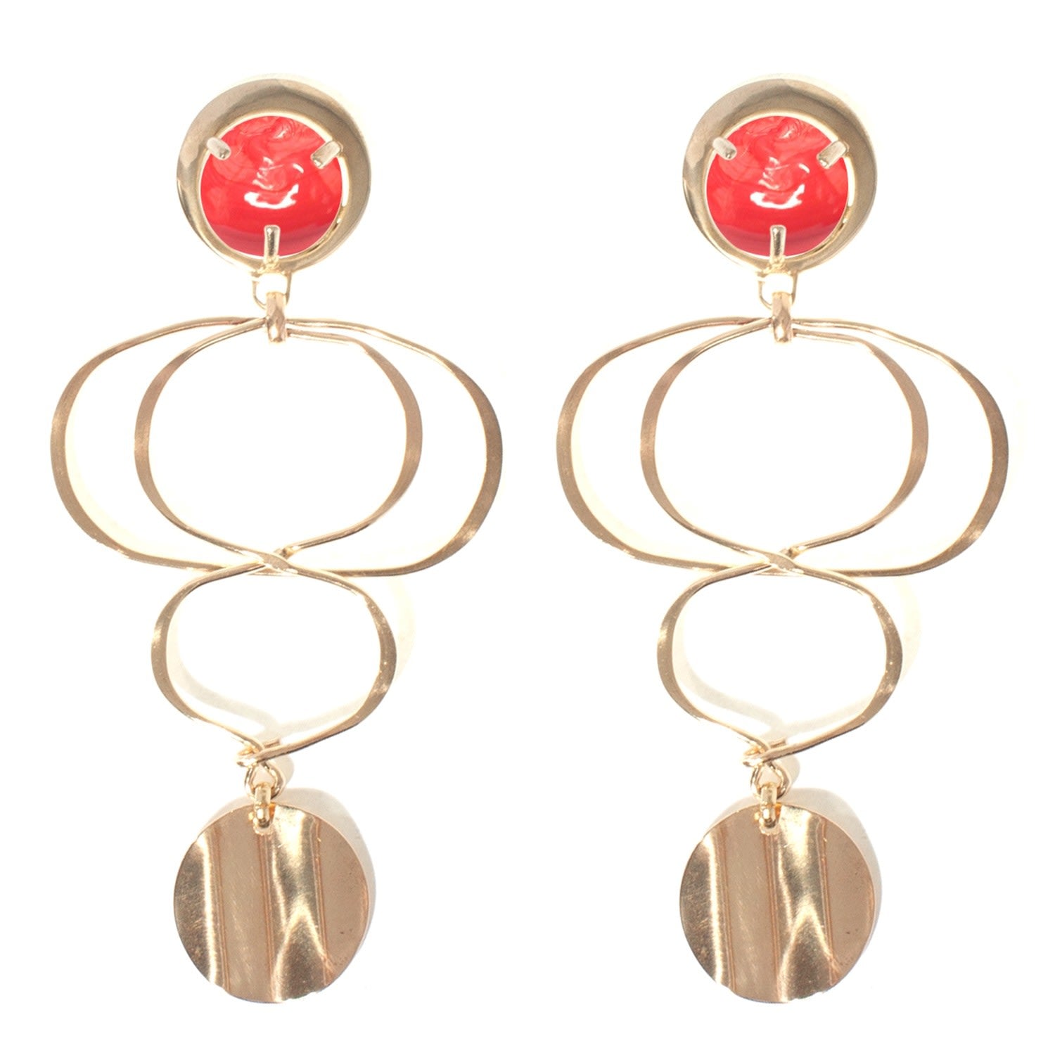 Ajet Earring In Bright Coral