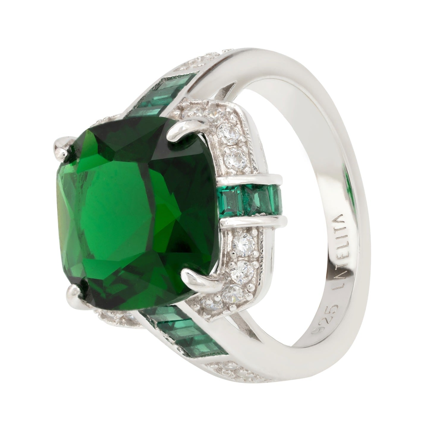 Windsor Silver Ring Emerald