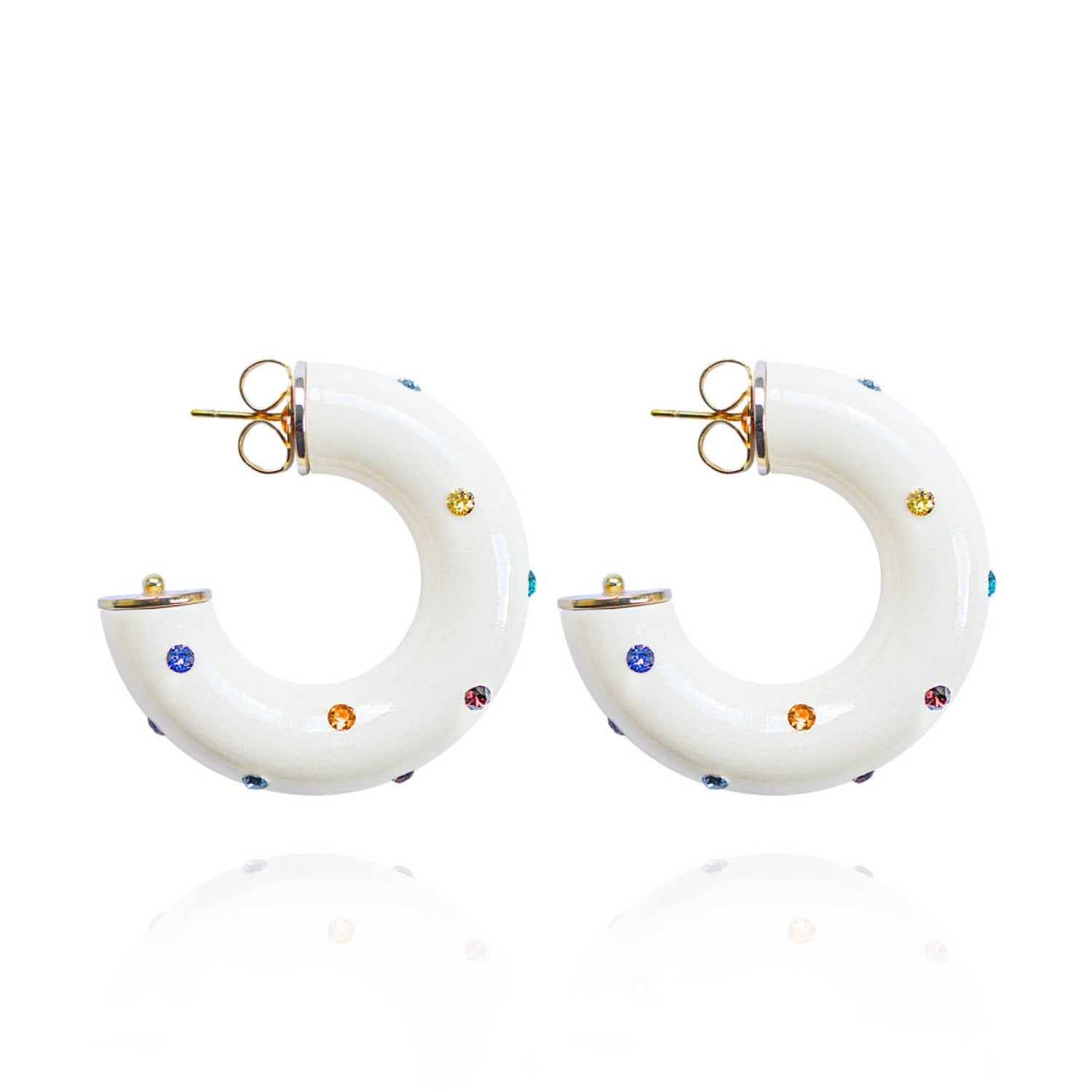 Alba Hoops In Jet Cream