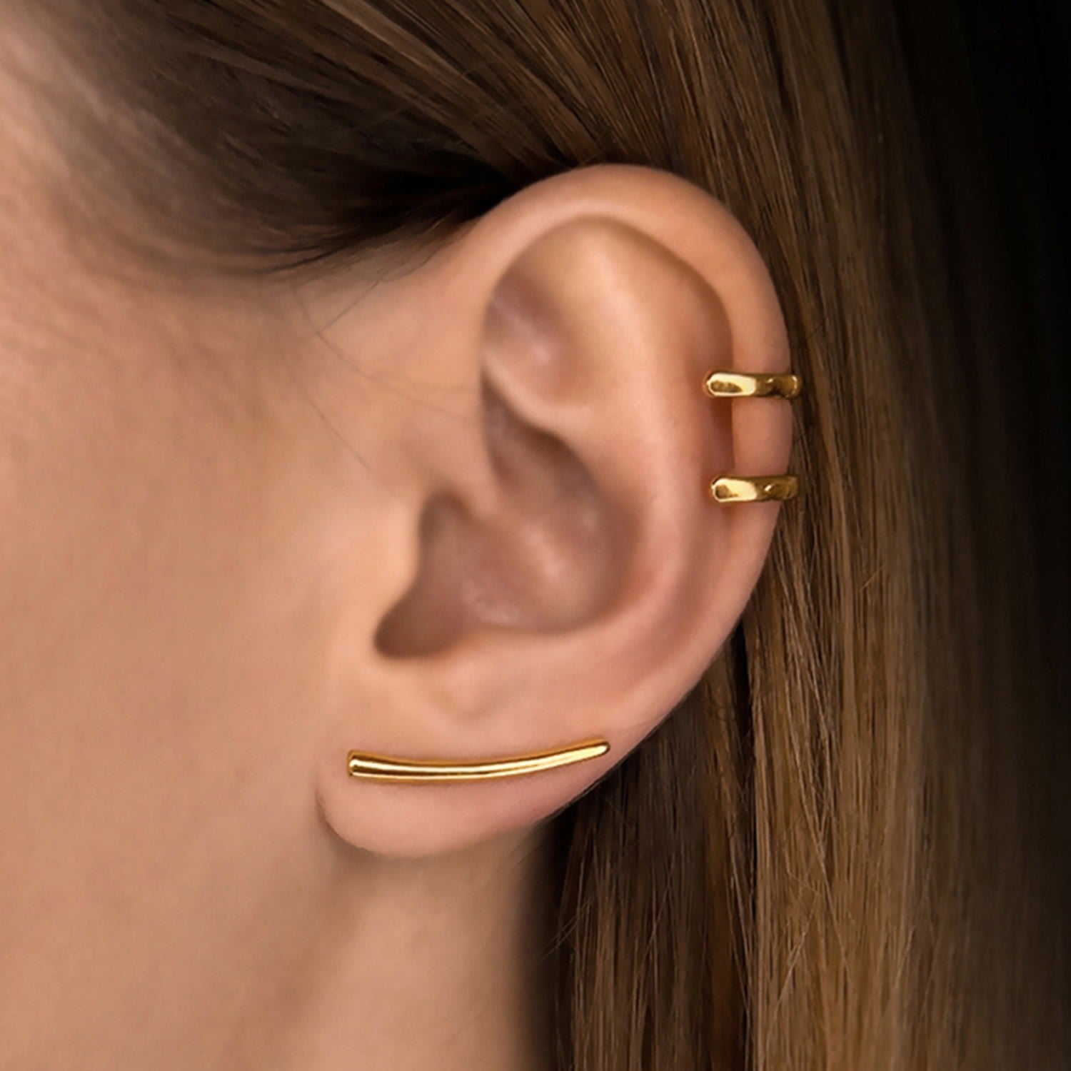 Alchemy Ear Climber In 18K Gold Vermeil