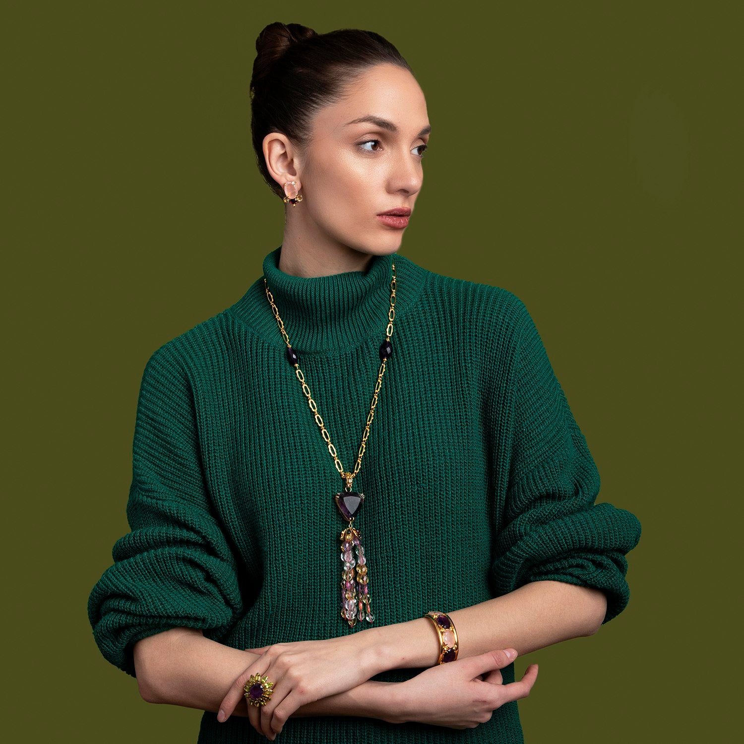 Alessia Studs Amethyst