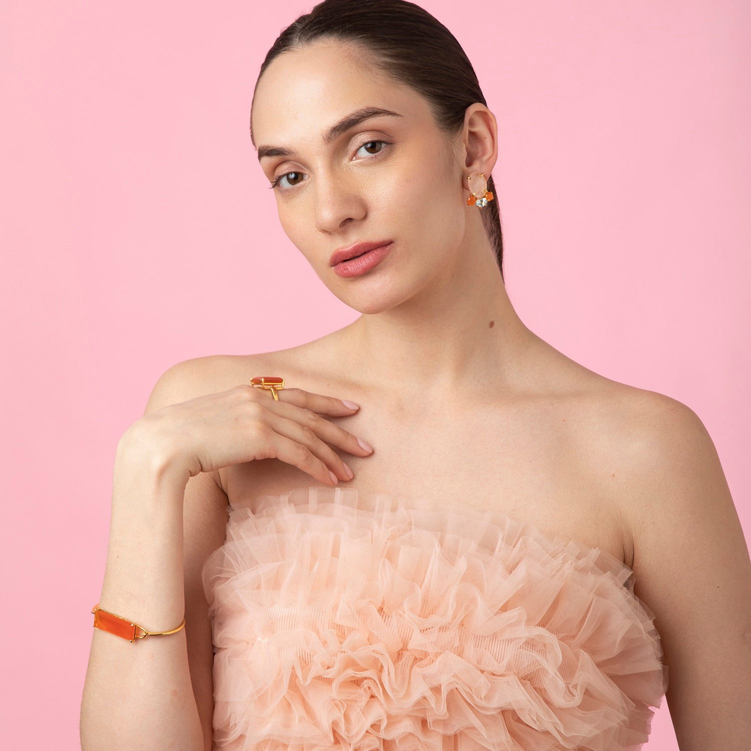 Alessia Studs Blue Quartz