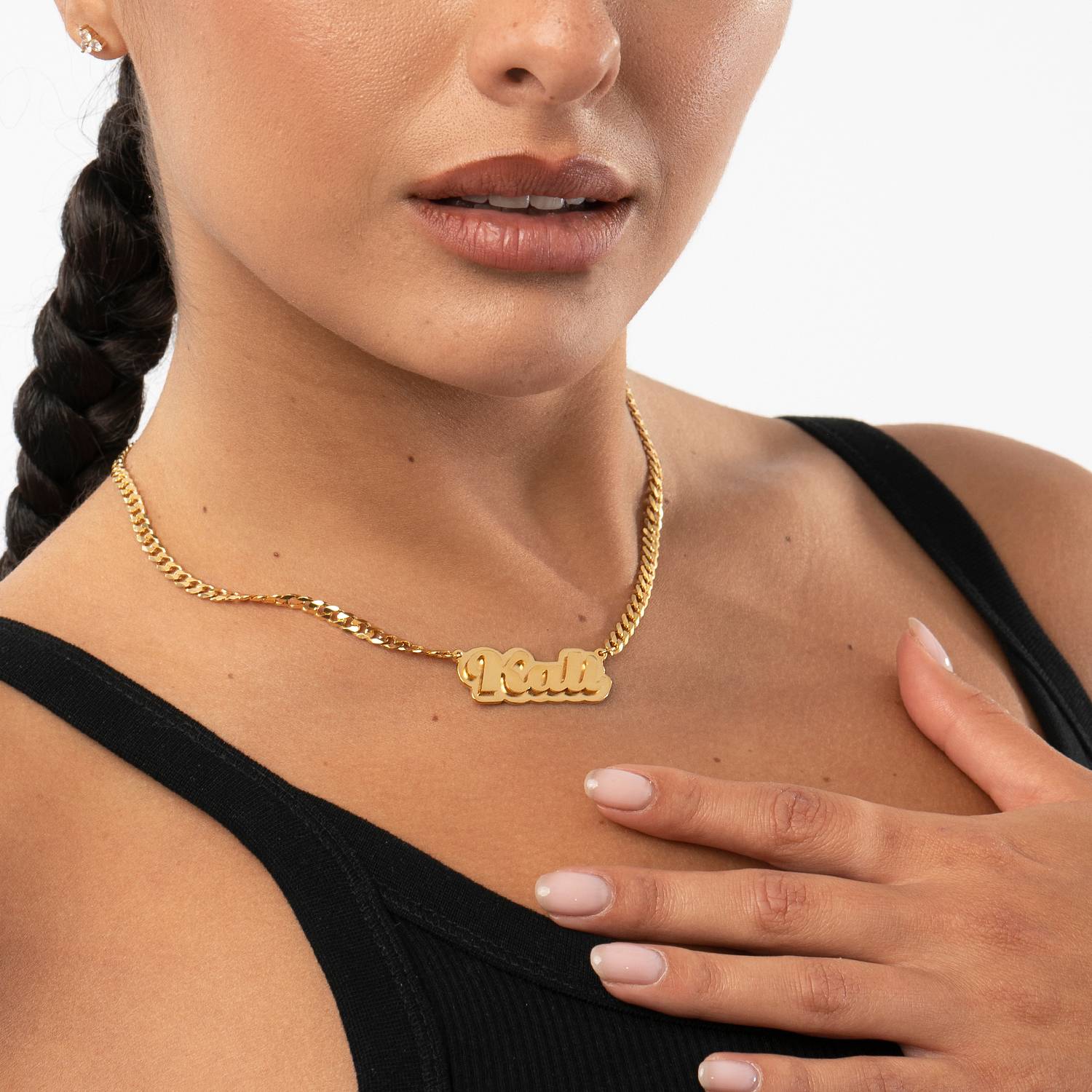 Alexis Double Plated Name Necklace in 18K Gold Plating