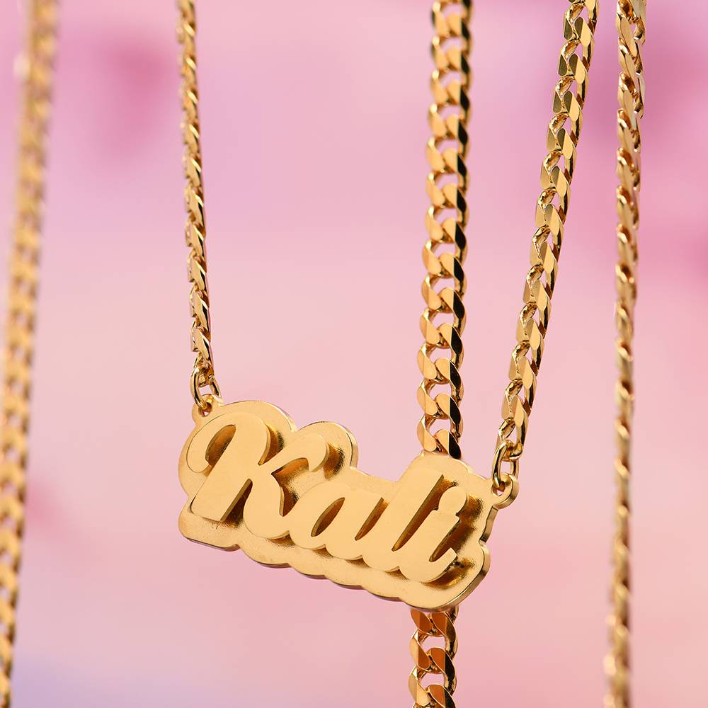 Alexis Double Plated Name Necklace in 18K Gold Plating