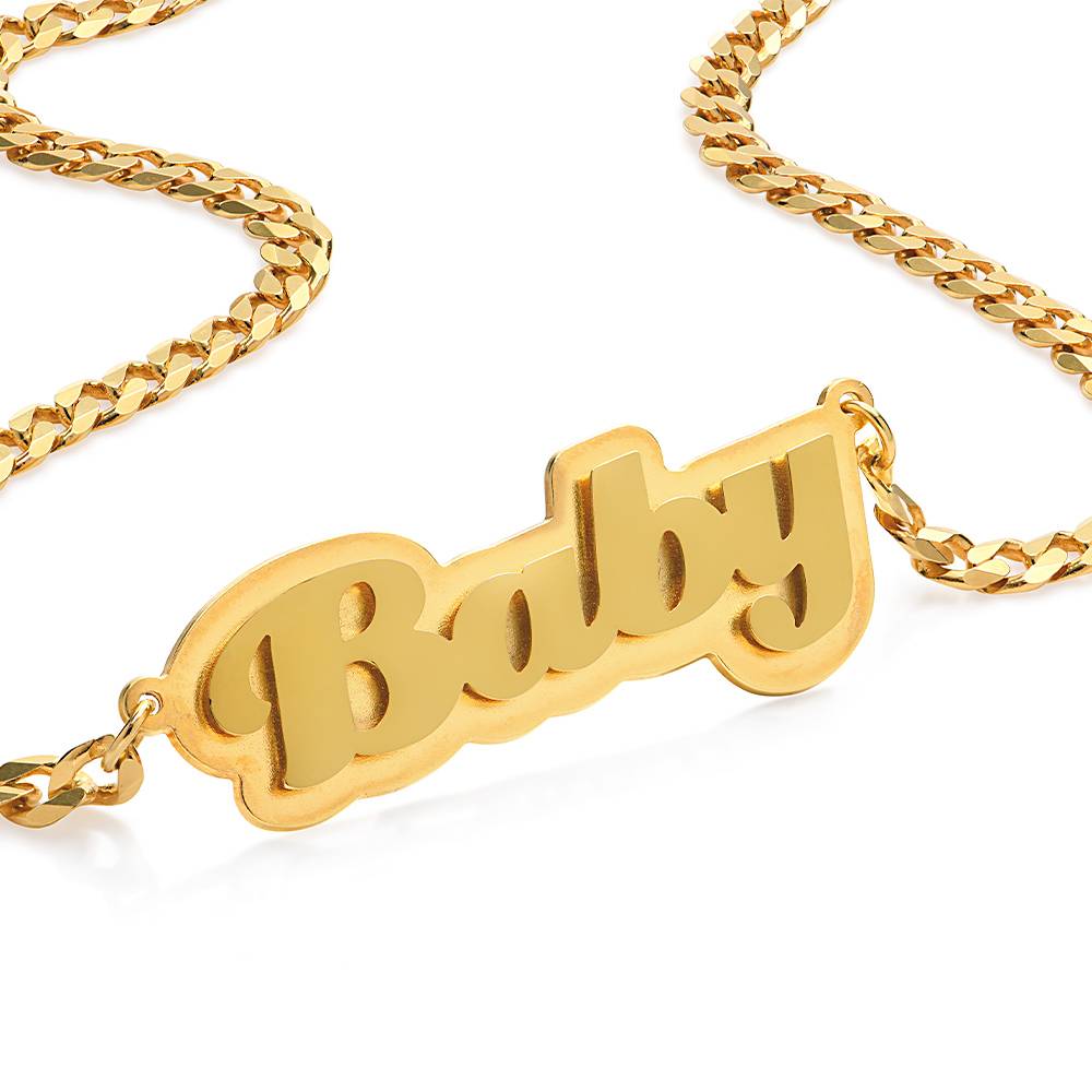 Alexis Double Plated Name Necklace in 18K Gold Vermeil