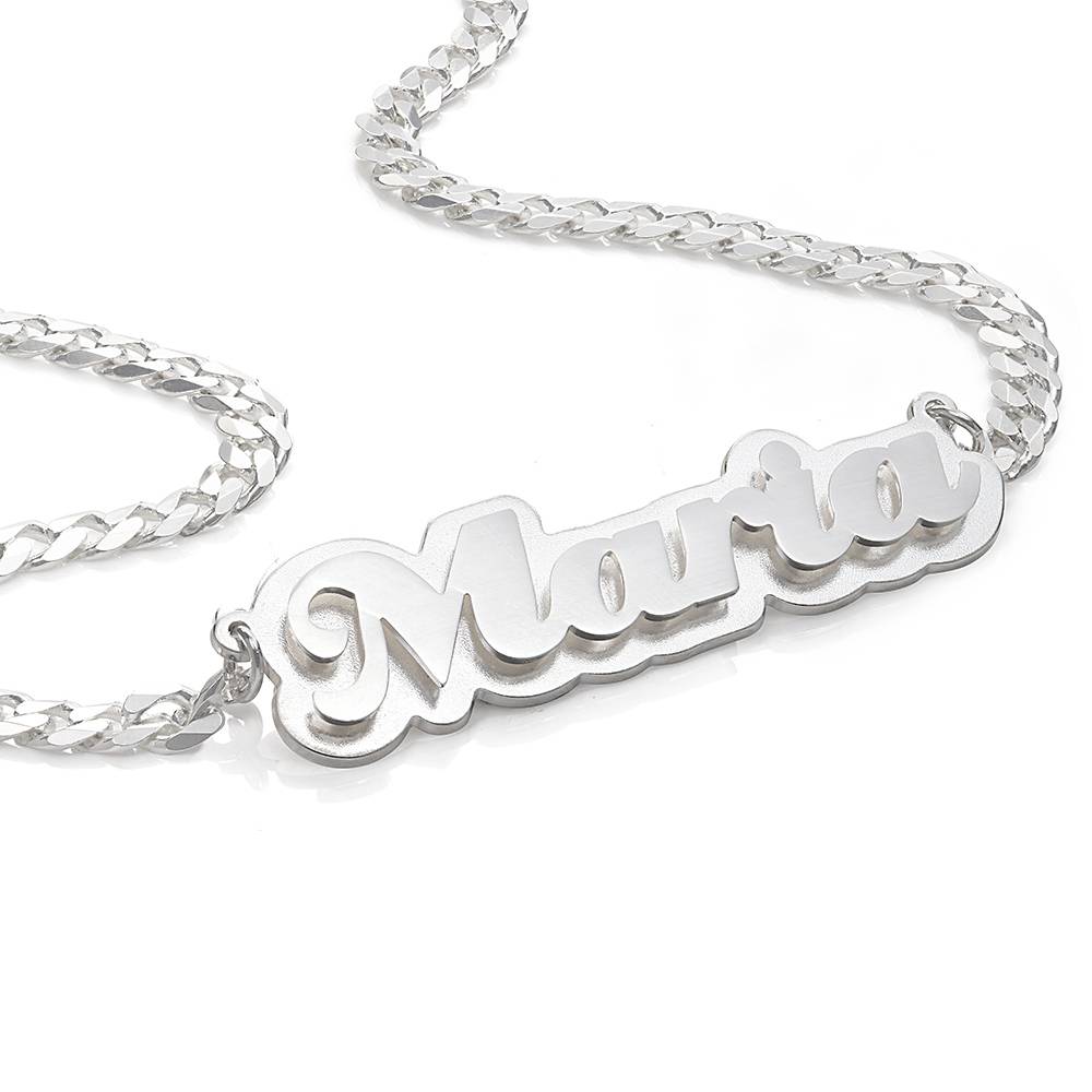 Alexis Double Plated Name Necklace in Sterling Silver