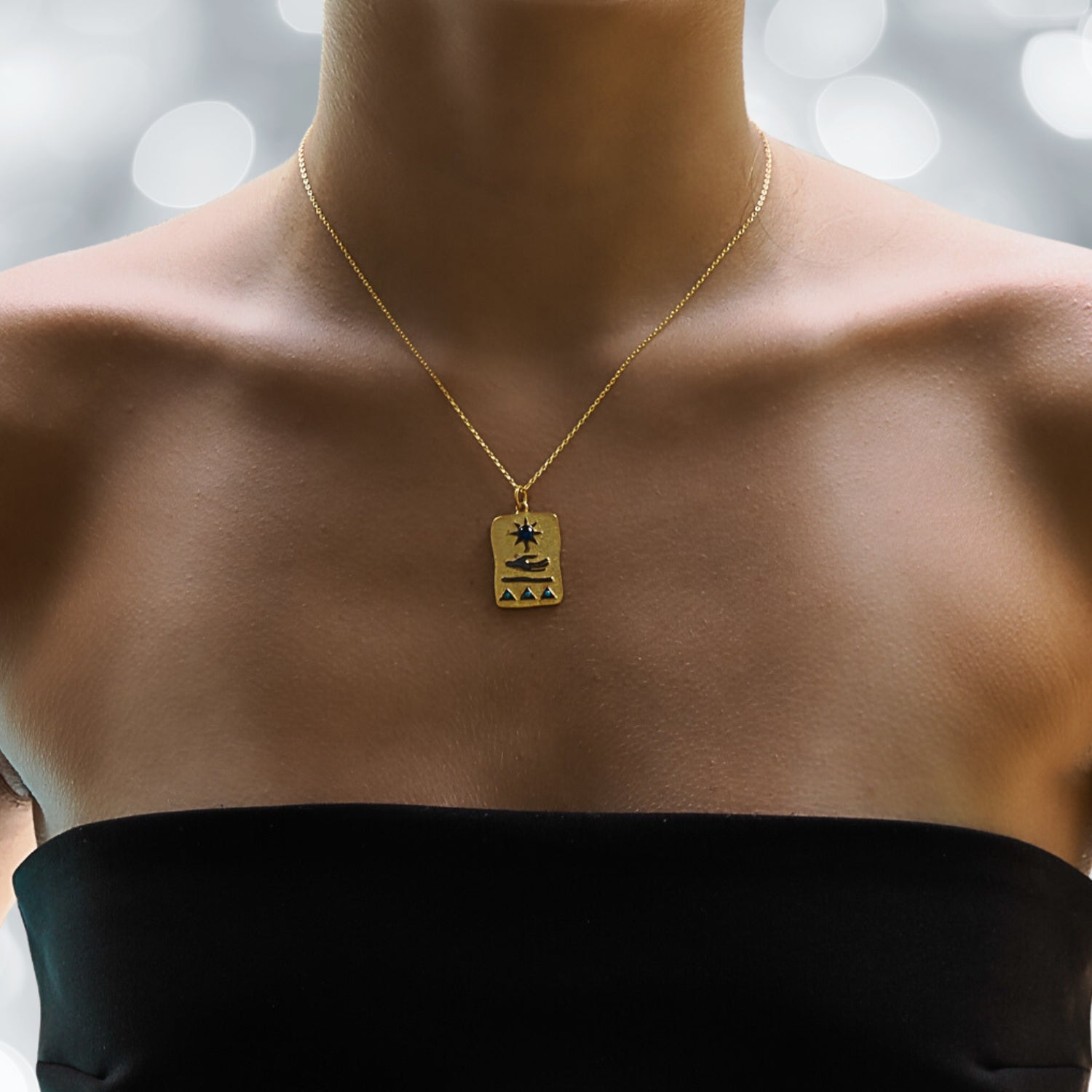 Egyptian All In Your Hands Sun Gold Necklace - Gold