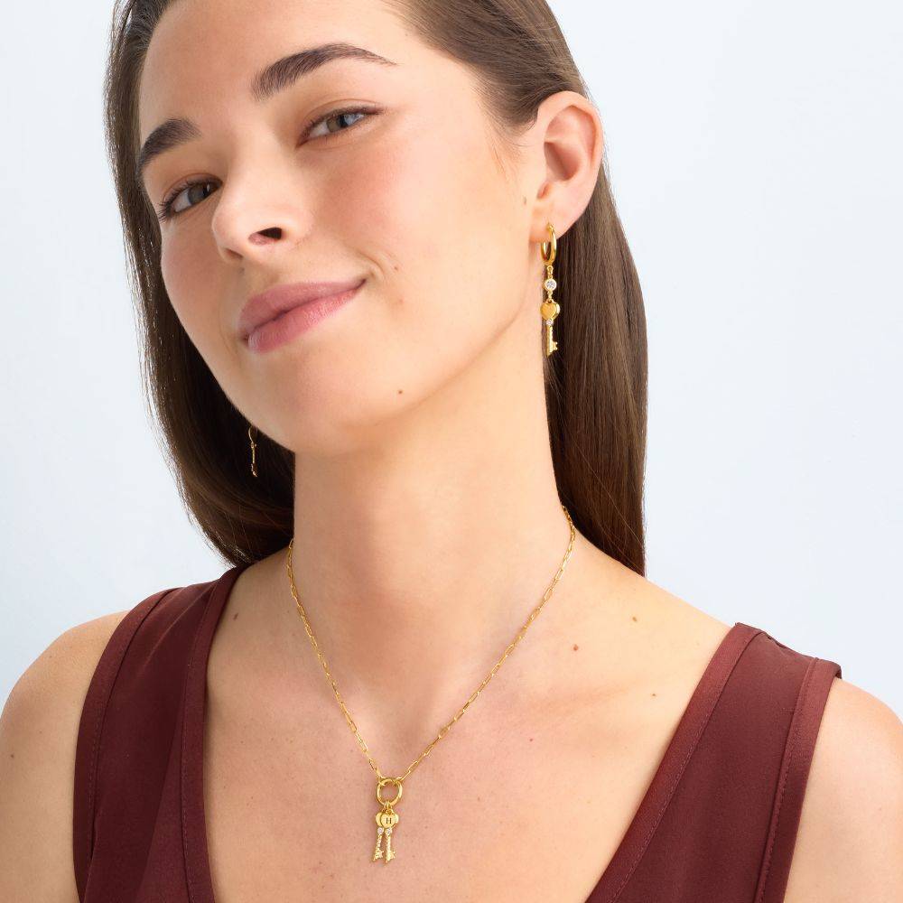 All Locked In Initial Diamond Necklace in Gold
