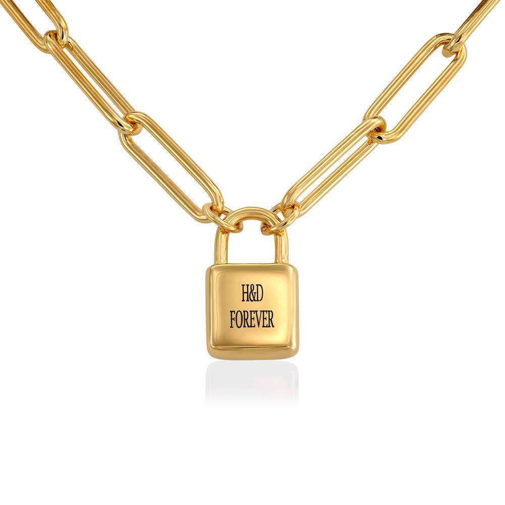 Allie Padlock Link Bracelet in Gold Vermeil