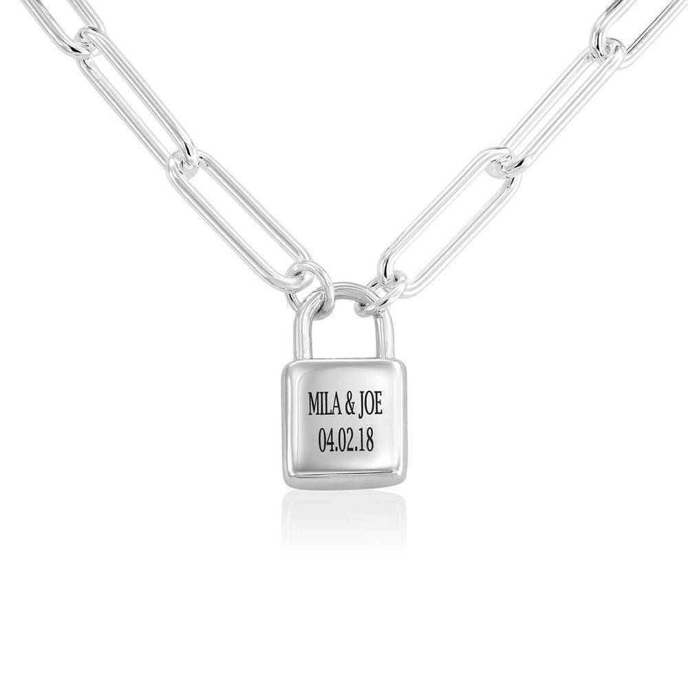 Allie Padlock Link Bracelet in Sterling Silver