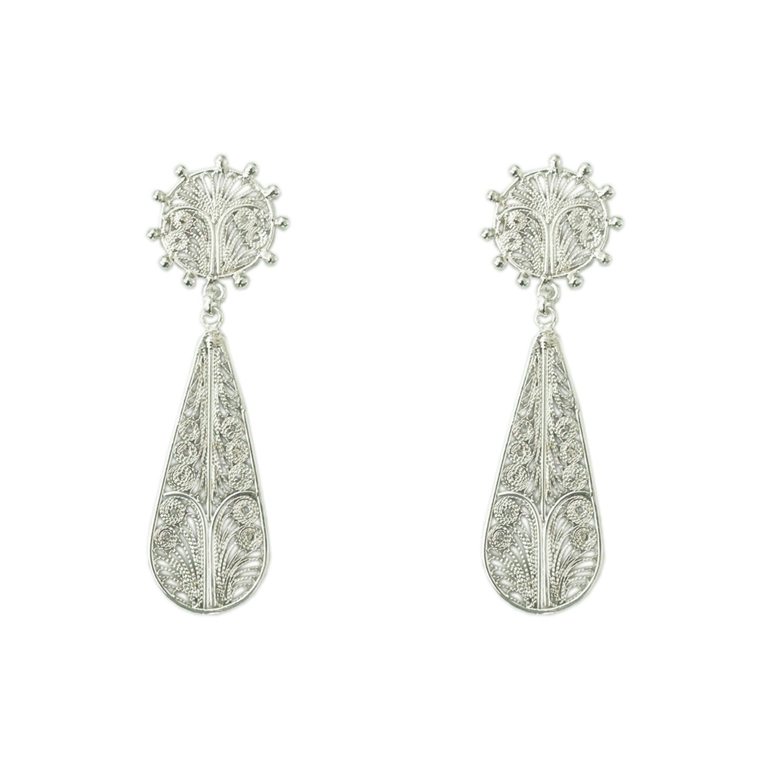 Alma Mini New Statement Silver Earrings