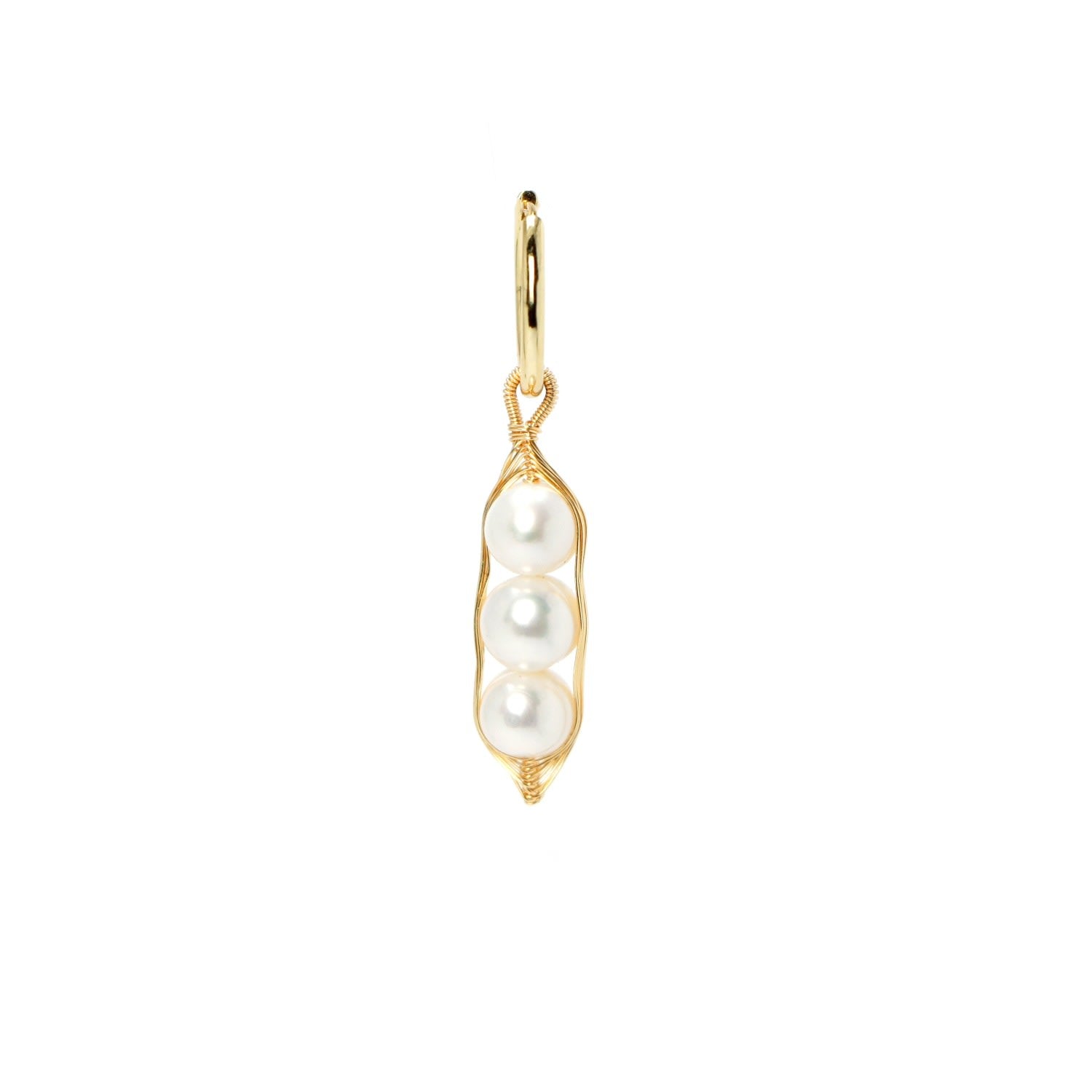 Garden Peas Single Earring Freshwater Pearl