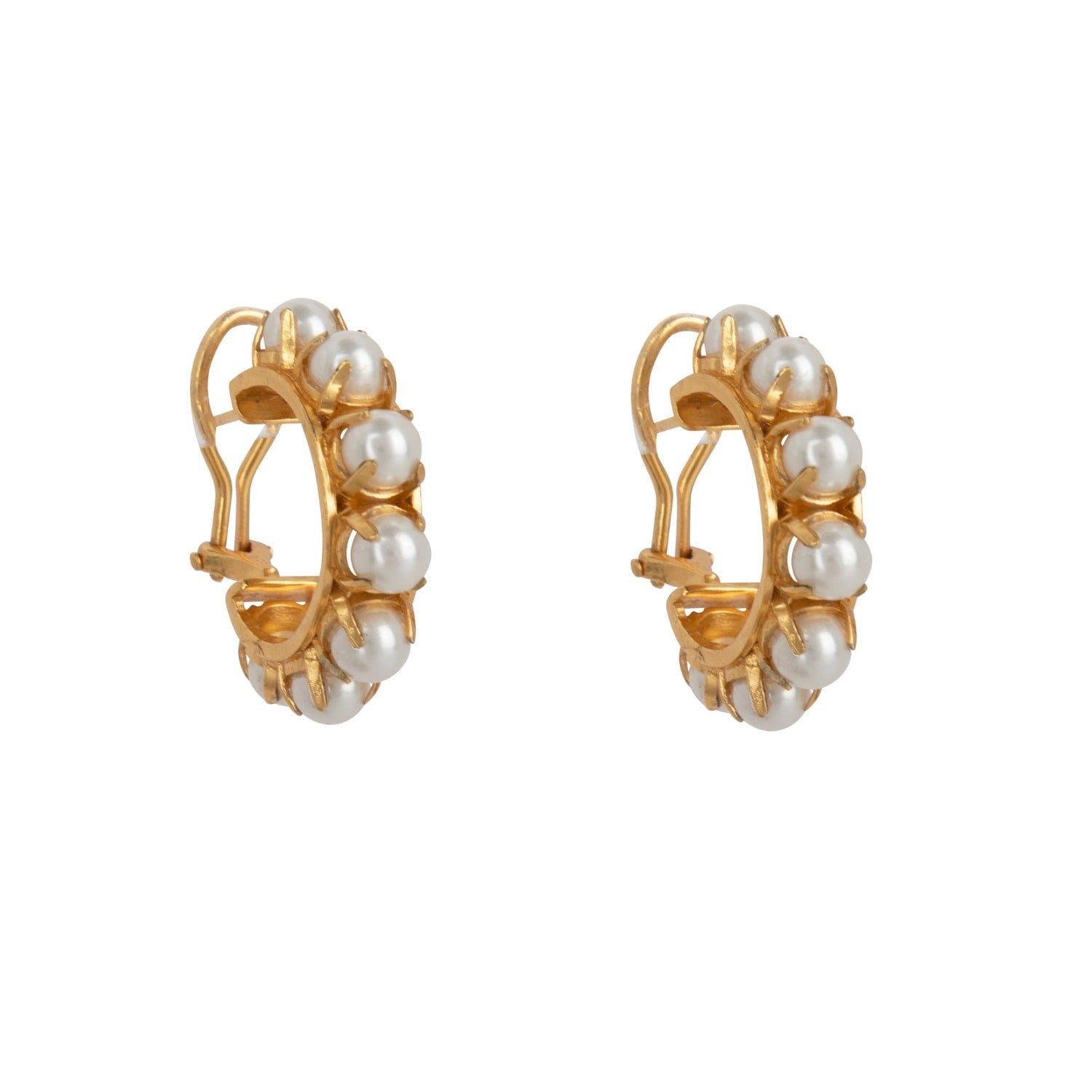 Alyson Hoops Pearls Pierced