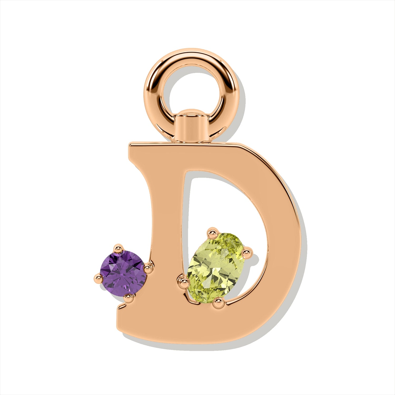 Amare Letter Charm - Rose Gold