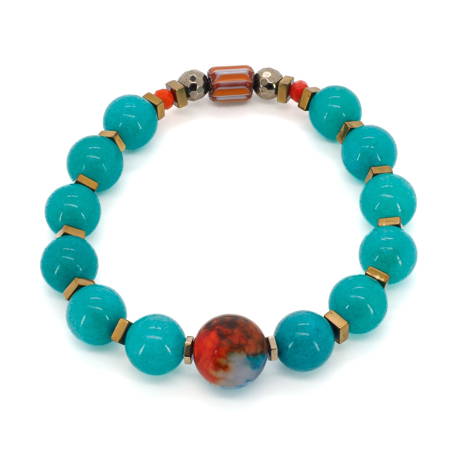 Amazonite Stone Hope Beaded Bracelet - Turquoise
