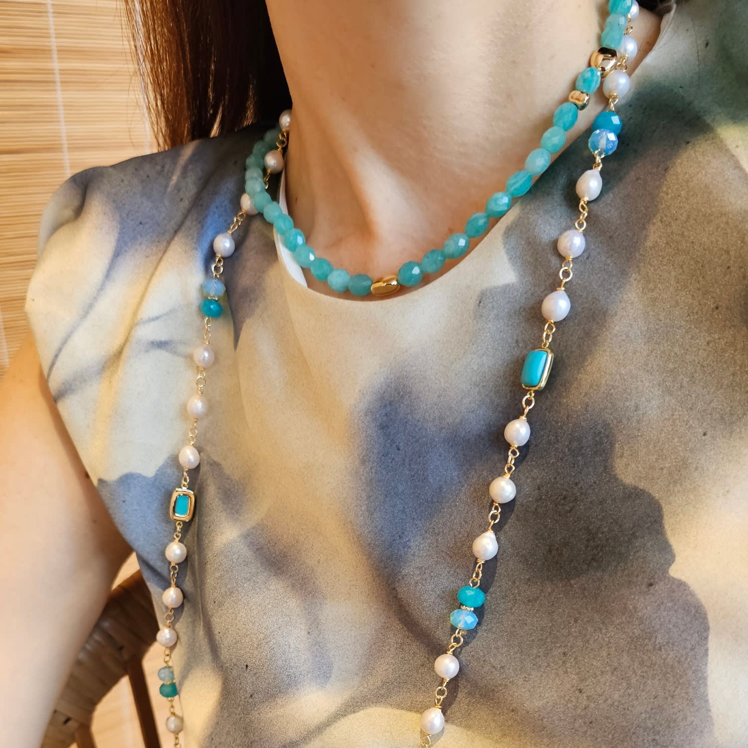 Amazonite Minimalist Short Necklace